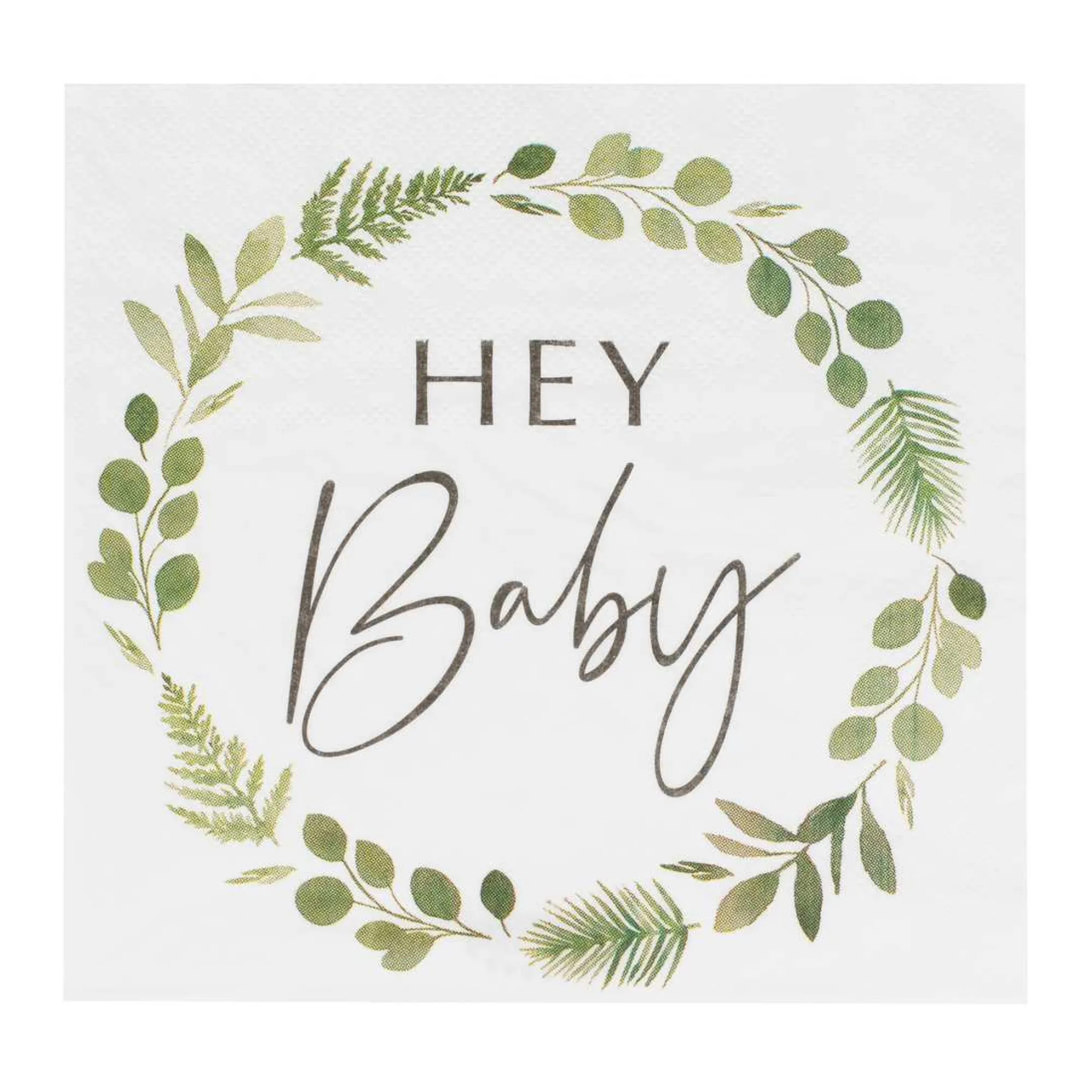 Napkins|Floral*Whistlefish Hey Baby Shower Botanical Napkins