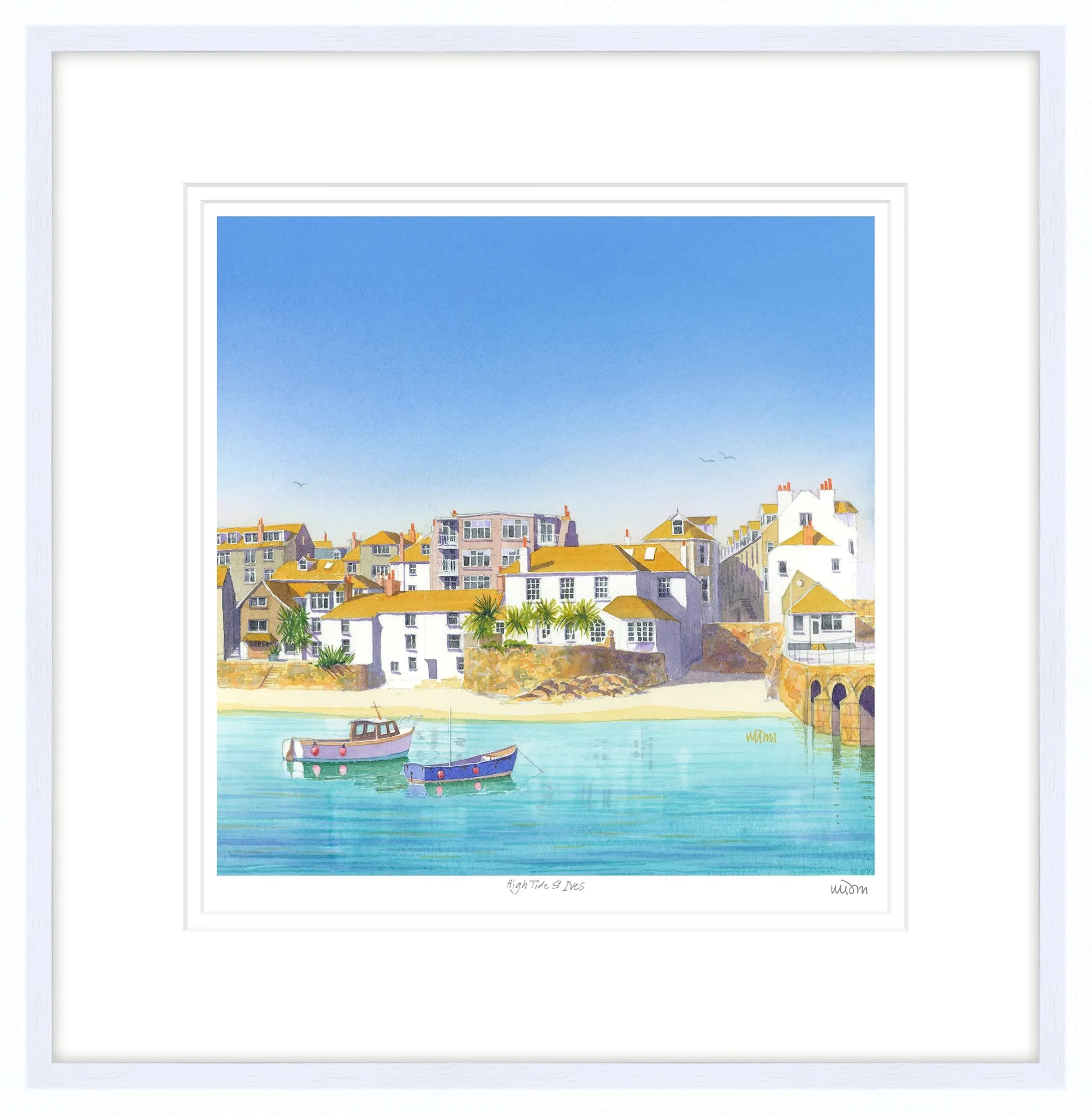 St Ives|Cornwall*Whistlefish High Tide St Ives Framed Print