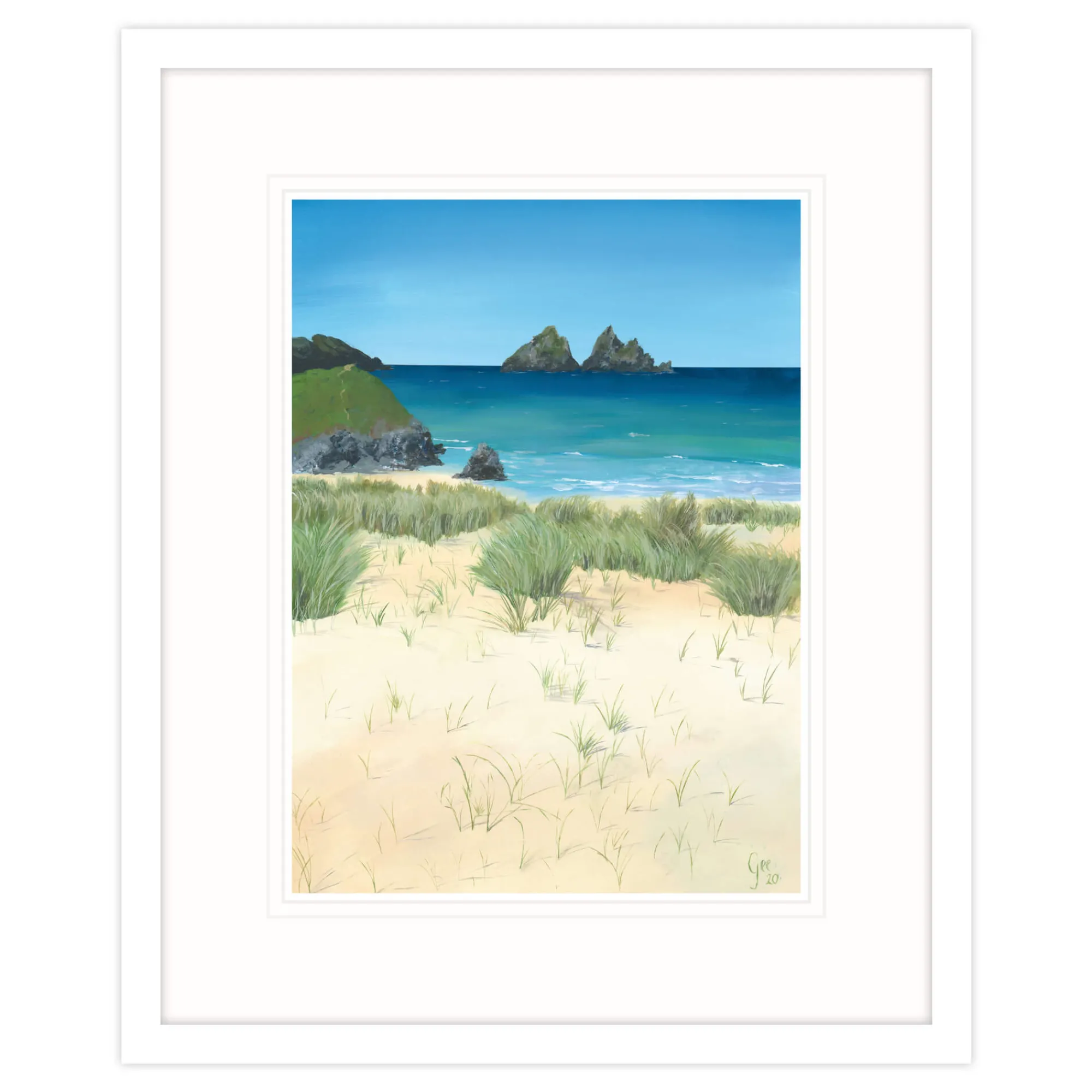 Cornwall|Coastal Scenes*Whistlefish Holywell Bay Framed Print