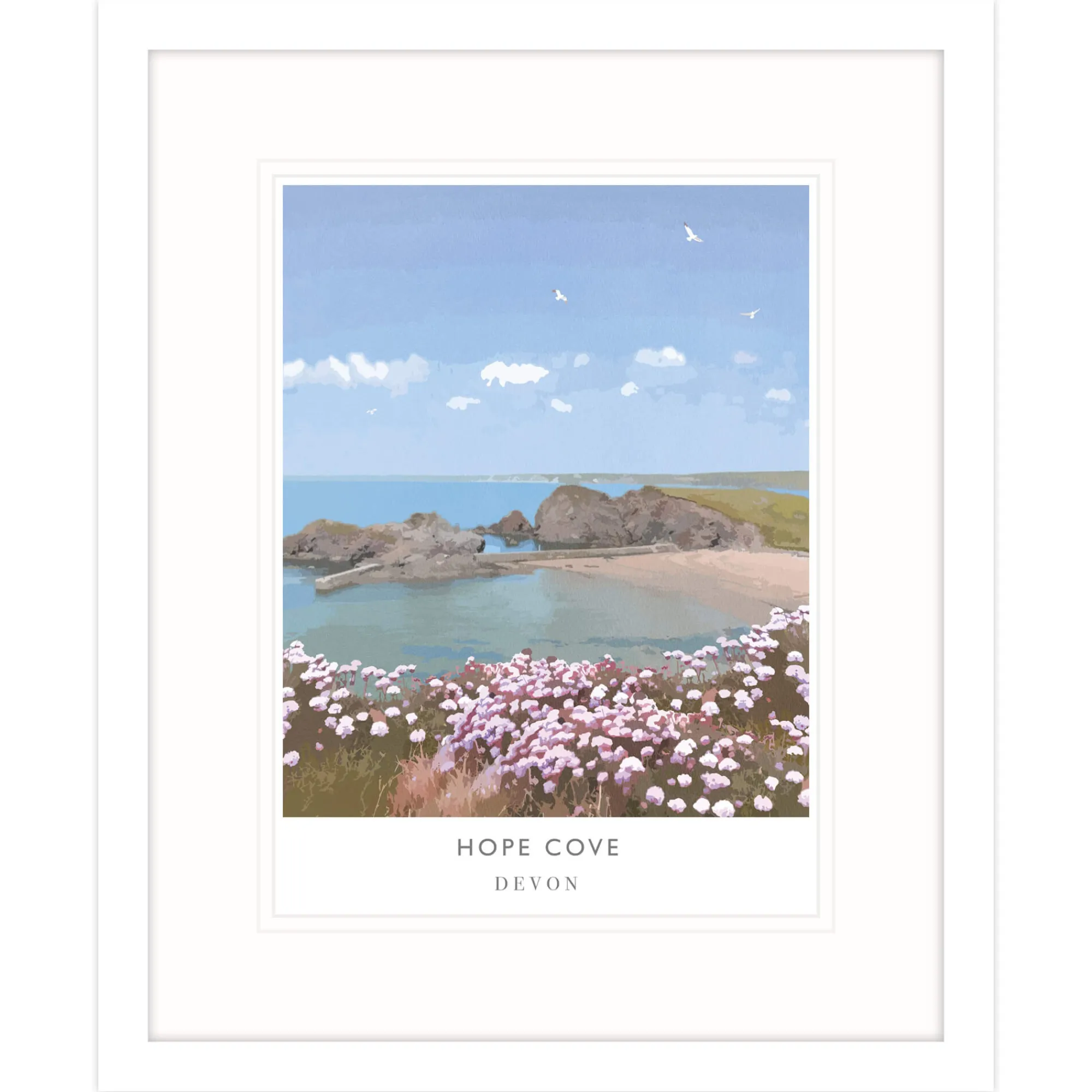 Cornwall|Travel*Whistlefish Hope Cove Framed Print