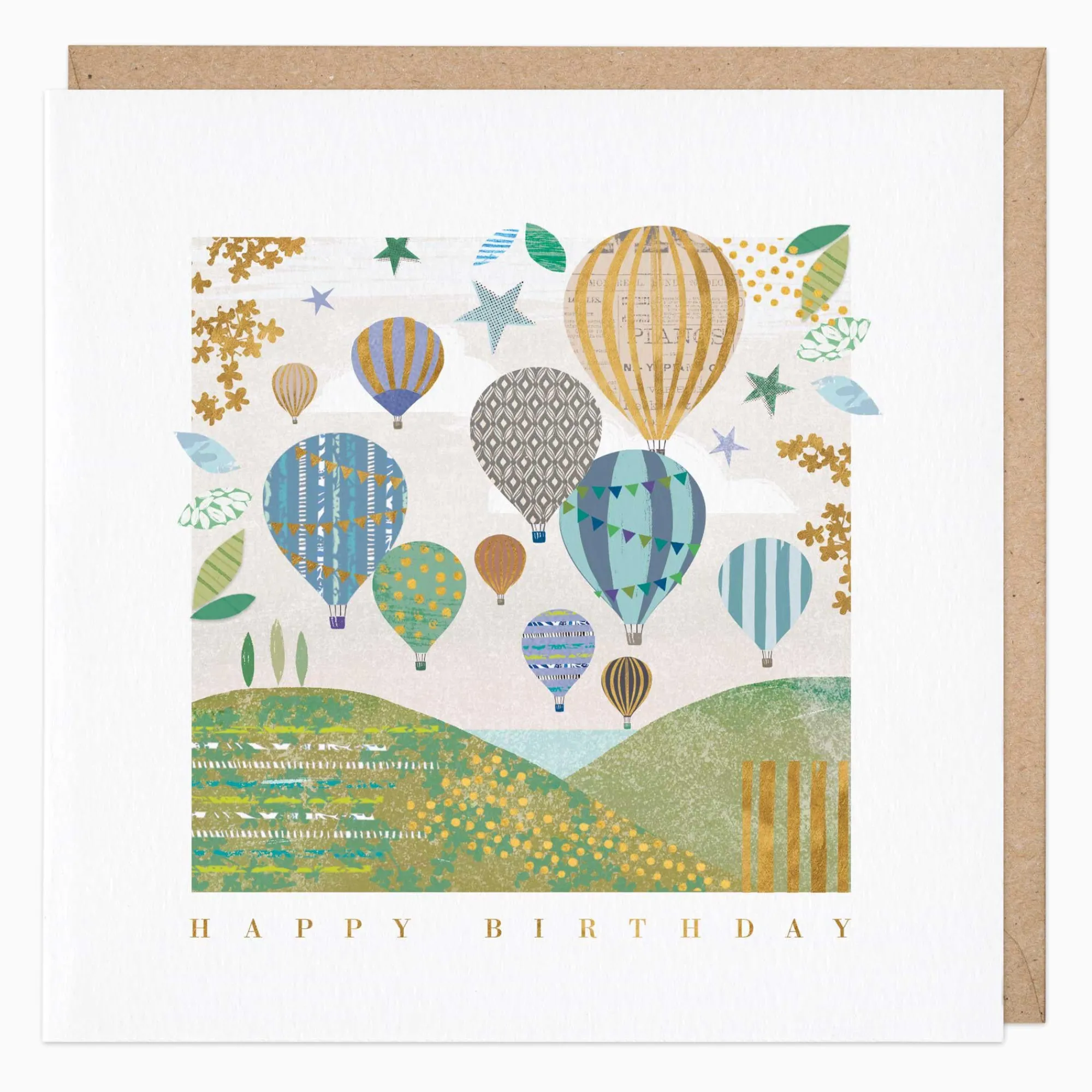 Birthday*Whistlefish Hot Air Balloon Happy Birthday Card