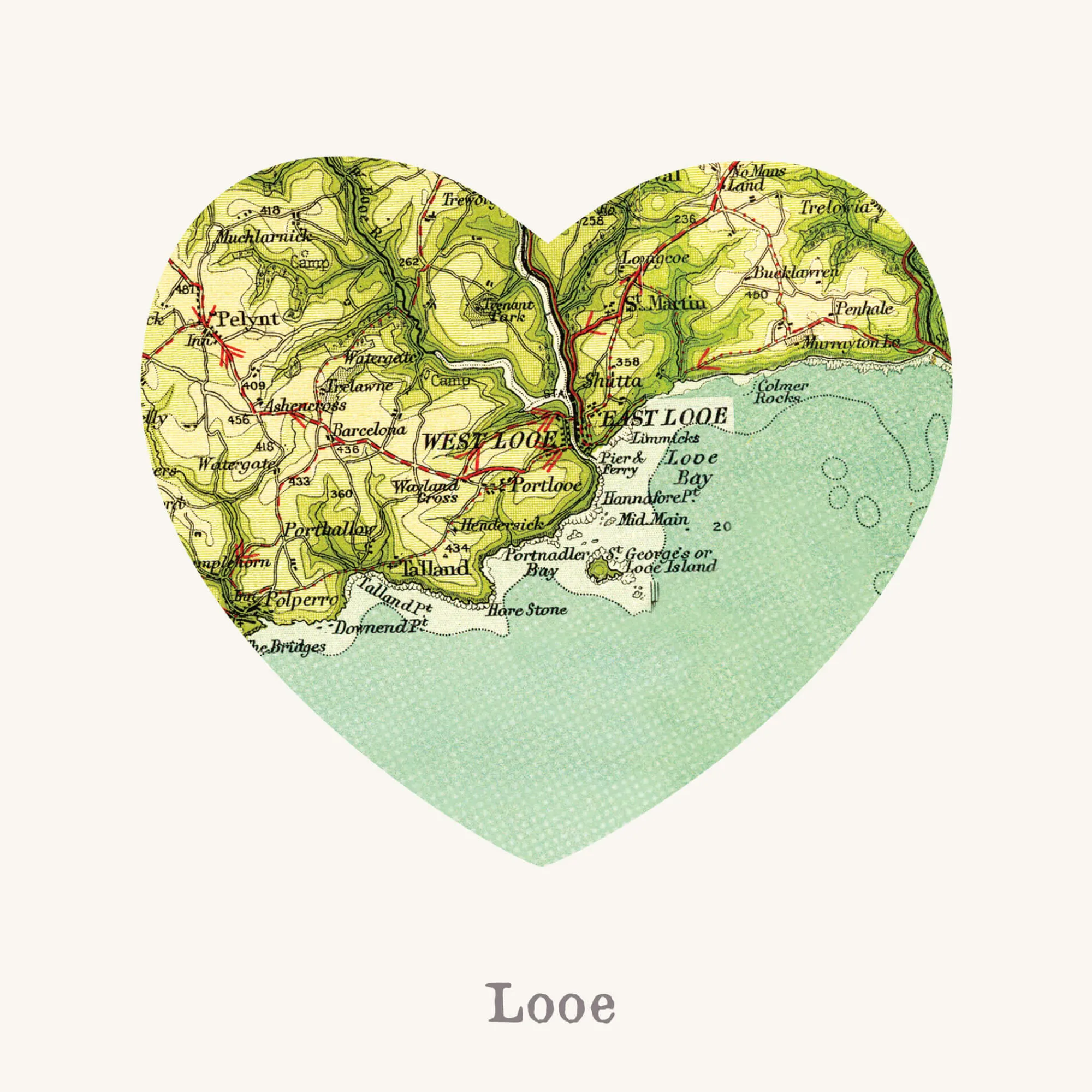 Unframed Prints*Whistlefish I Love Looe Art Print