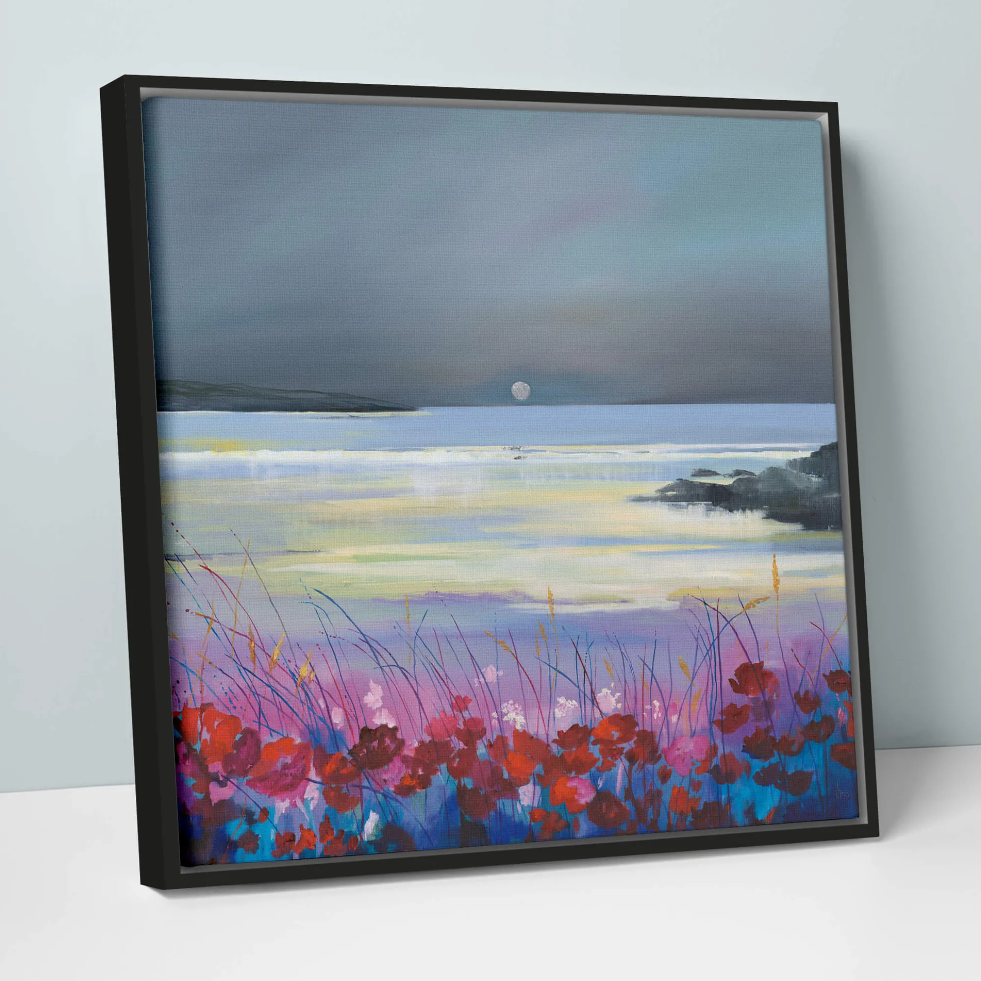 Coastal Scenes|Framed Canvas*Whistlefish I See The Moon Framed Canvas