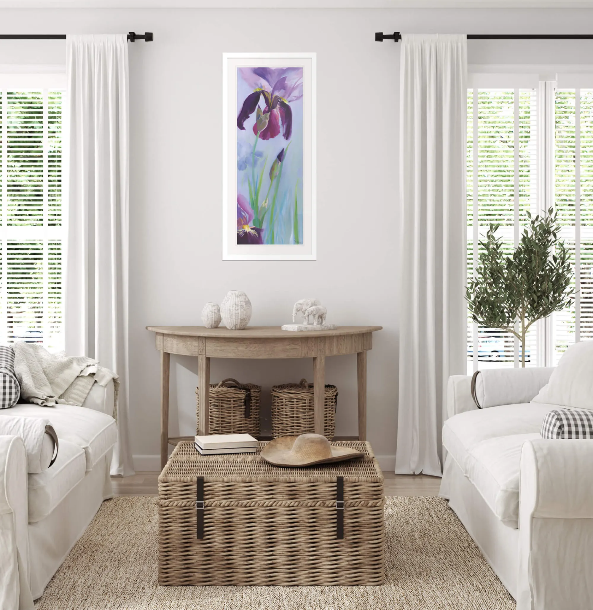Floral & Flowers|Framed Prints*Whistlefish Iris Flower Large Framed Print