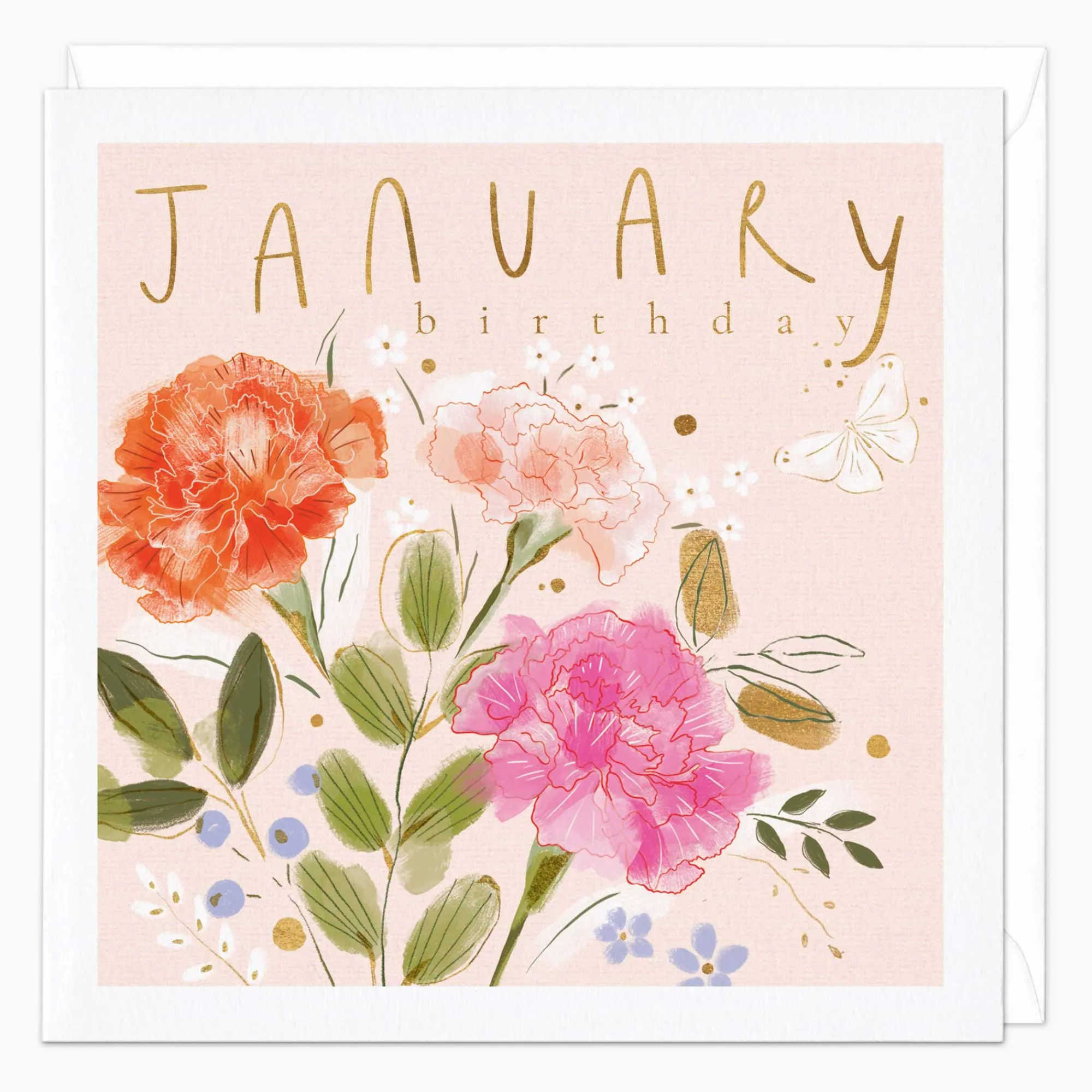 Birthday|By Month*Whistlefish January Birth Flower Card