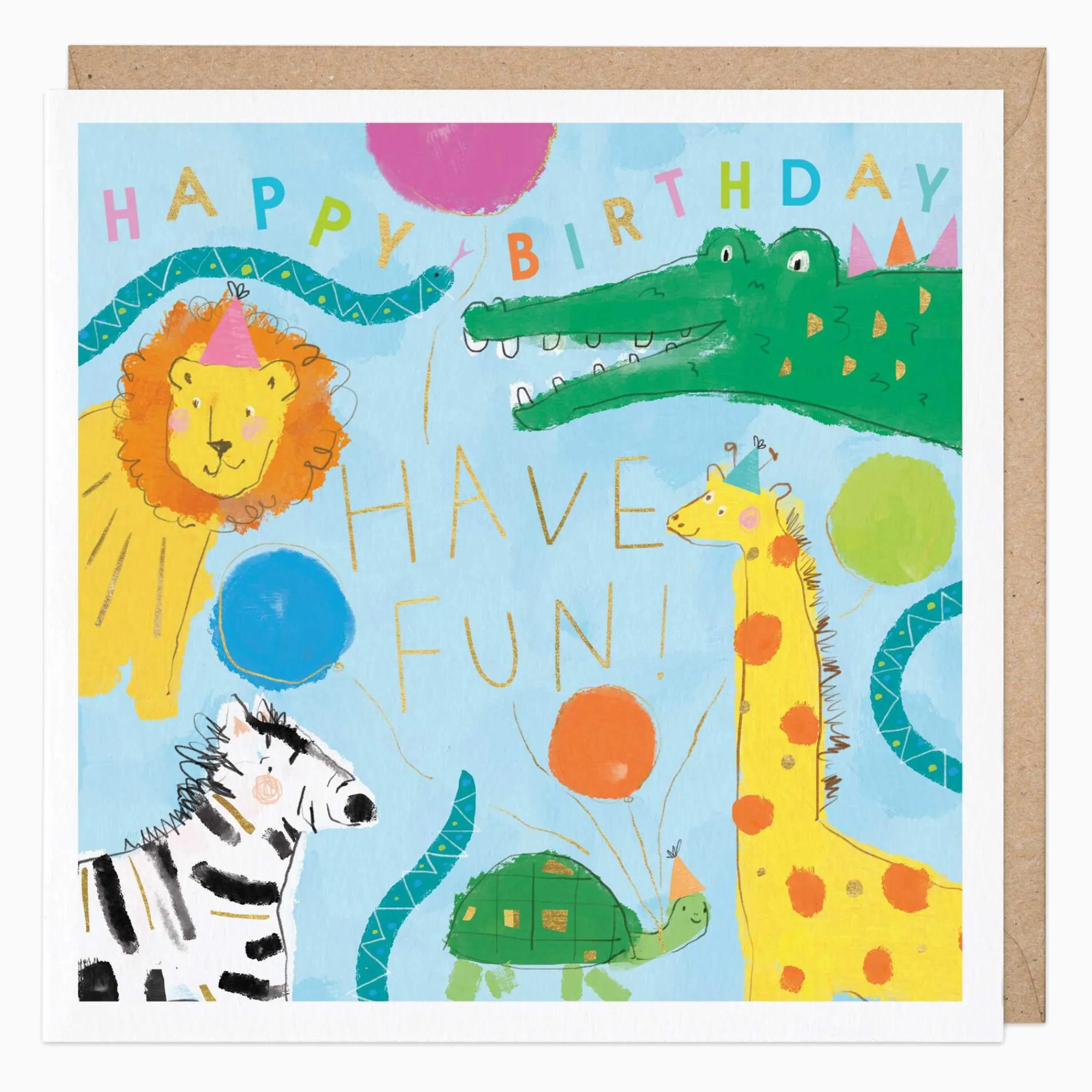 Birthday|For Children*Whistlefish Jungle Animals Birthday Card
