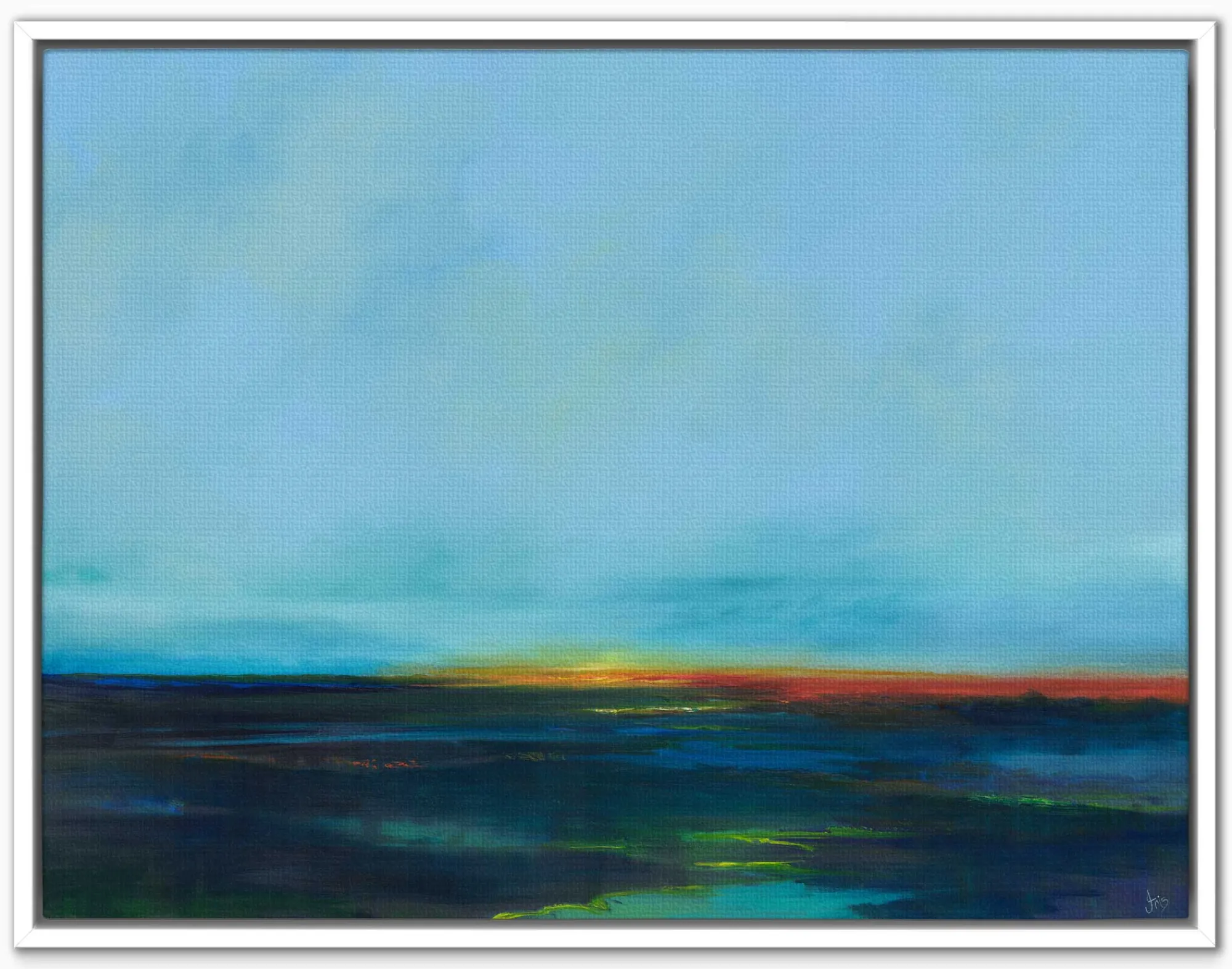 Coastal Scenes|Framed Canvas*Whistlefish Last Light of Day Framed Canvas