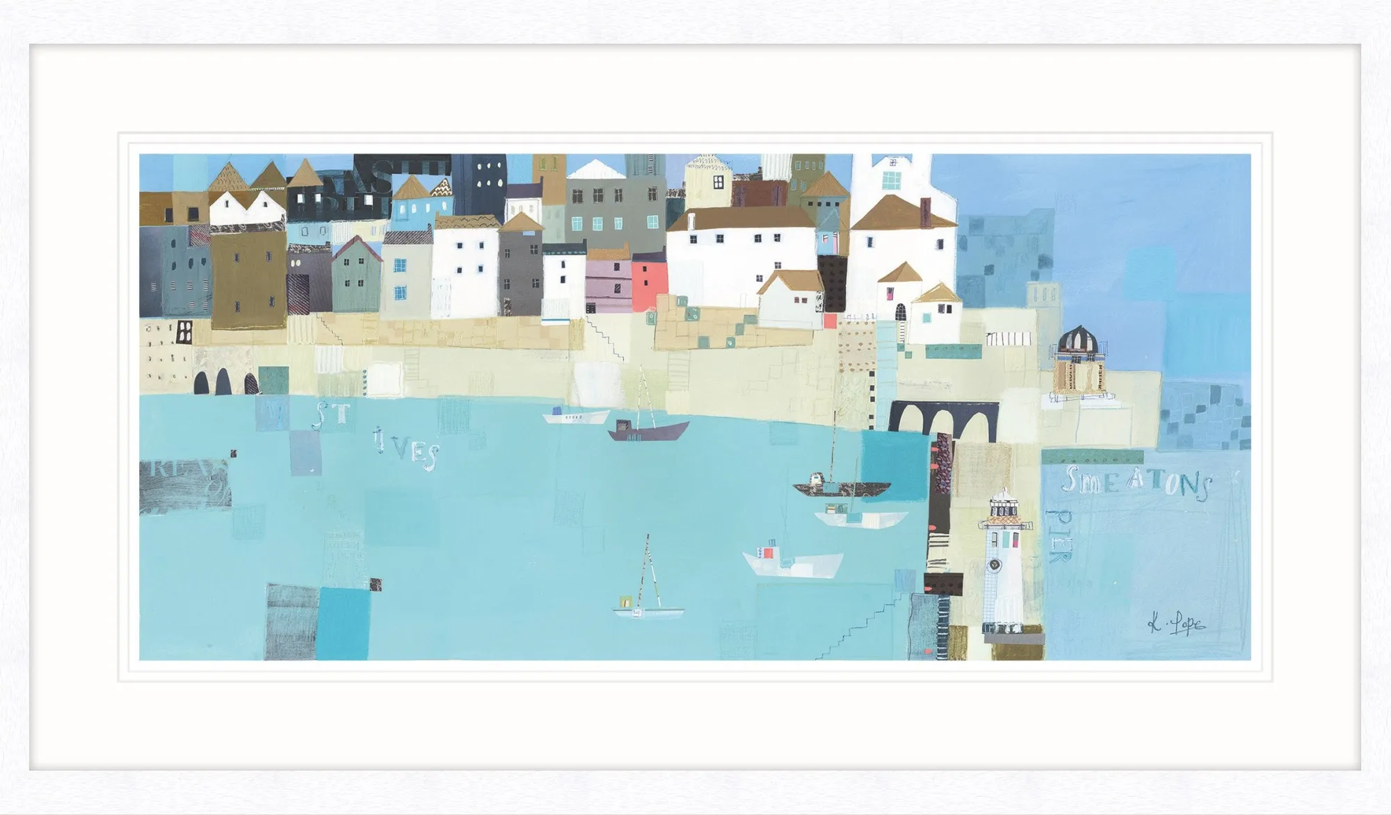 St Ives|Cornwall*Whistlefish Lighthouse At Smeatons Framed Print