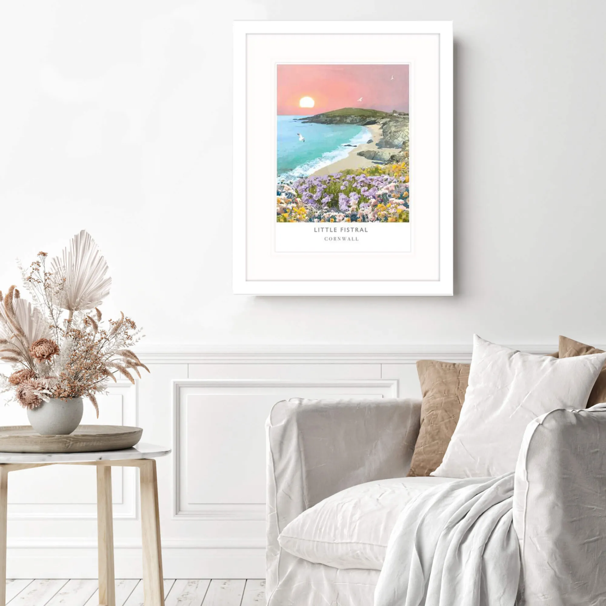 Unframed Prints*Whistlefish Little Fistral Travel Art Print