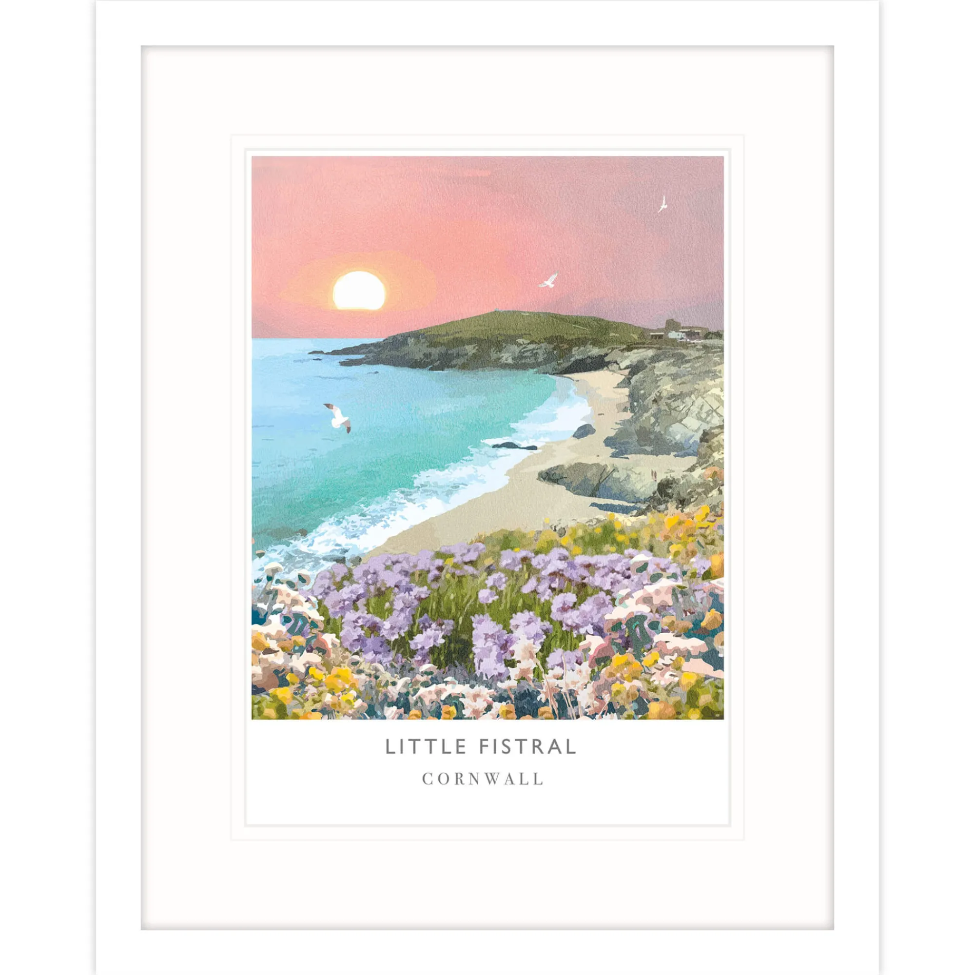 Newquay|Cornwall*Whistlefish Little Fistral Travel Framed Print