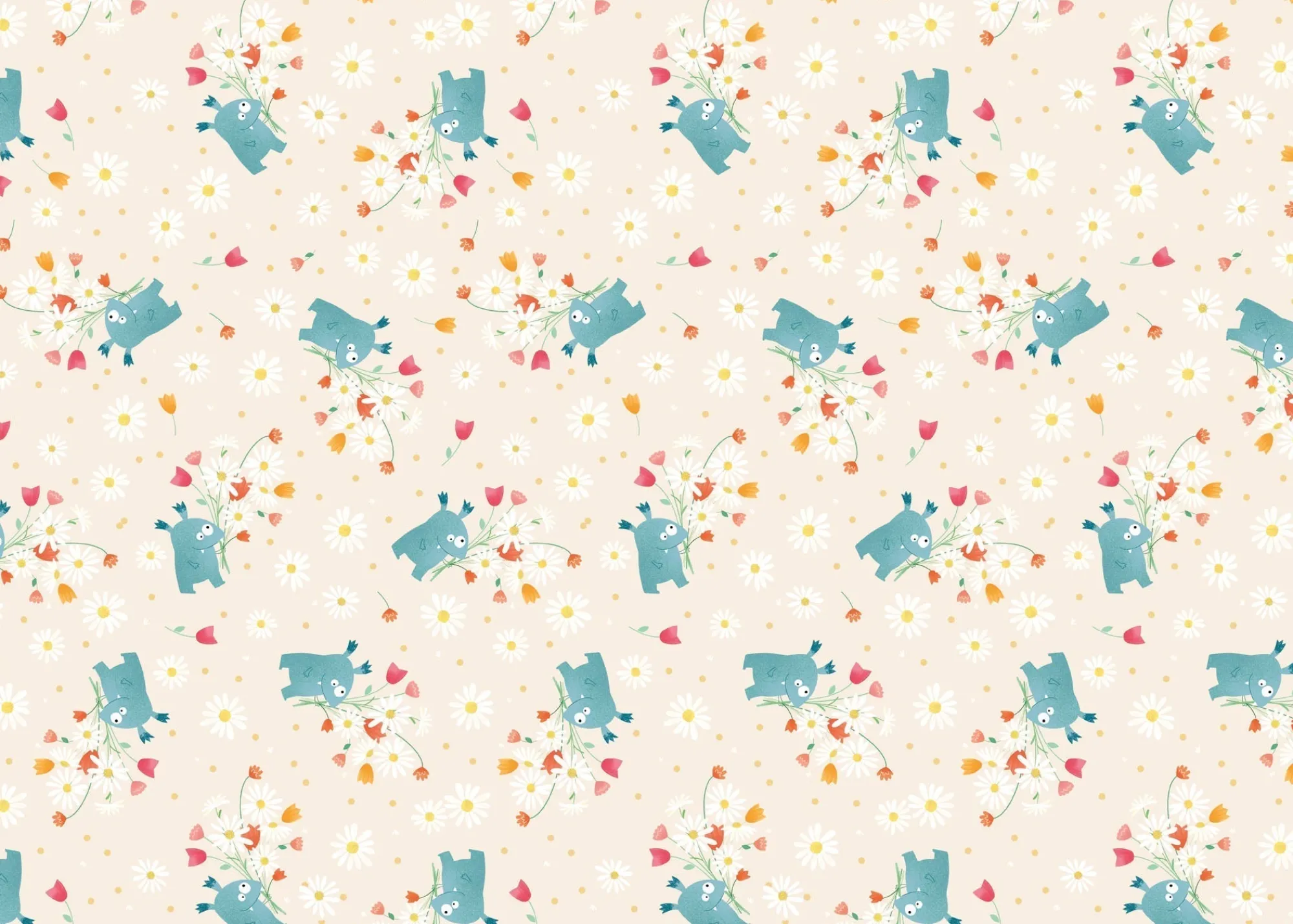Gift Wrap|New Baby*Whistlefish Little Monster Wrapping Paper