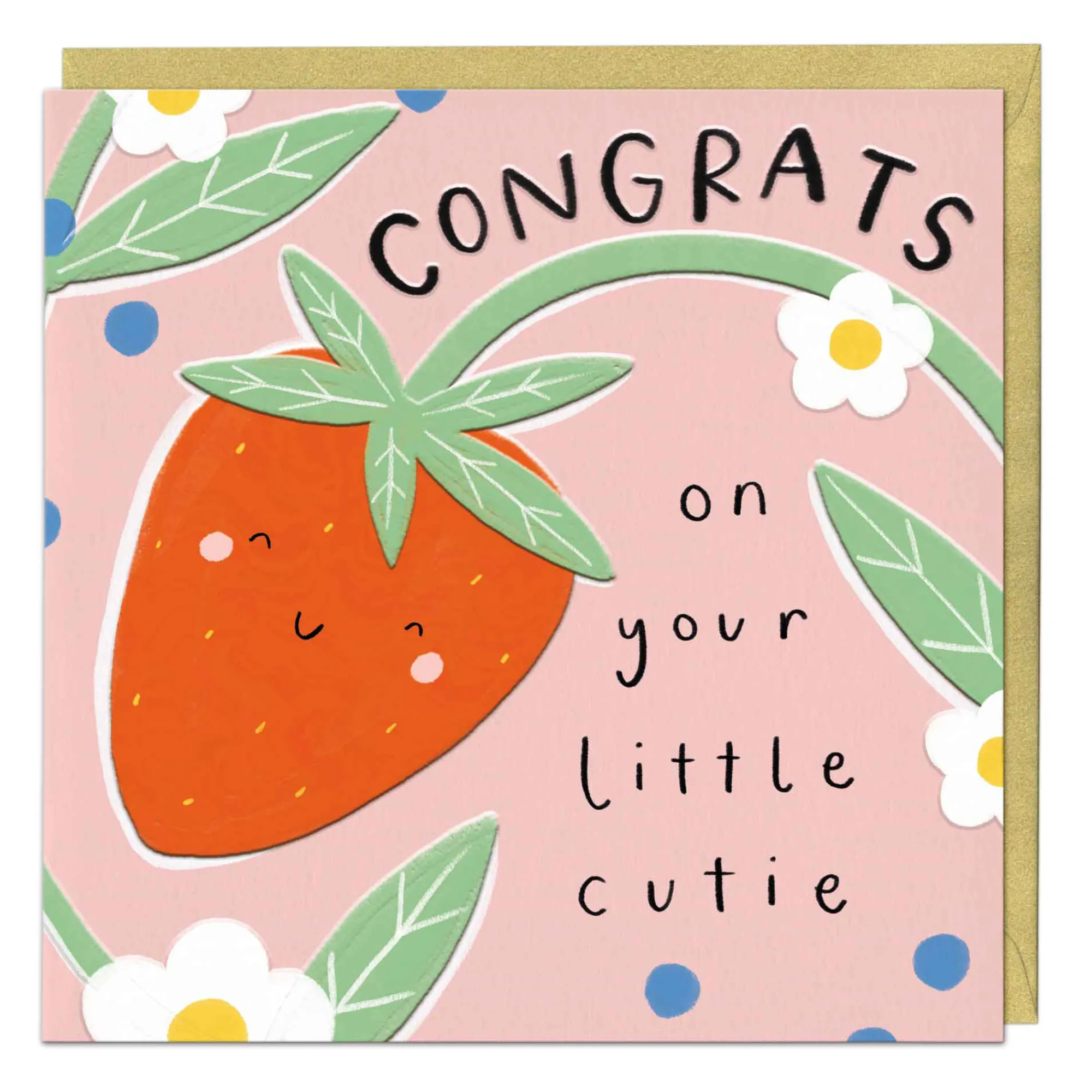 New Baby*Whistlefish Little Strawberry New Baby Card