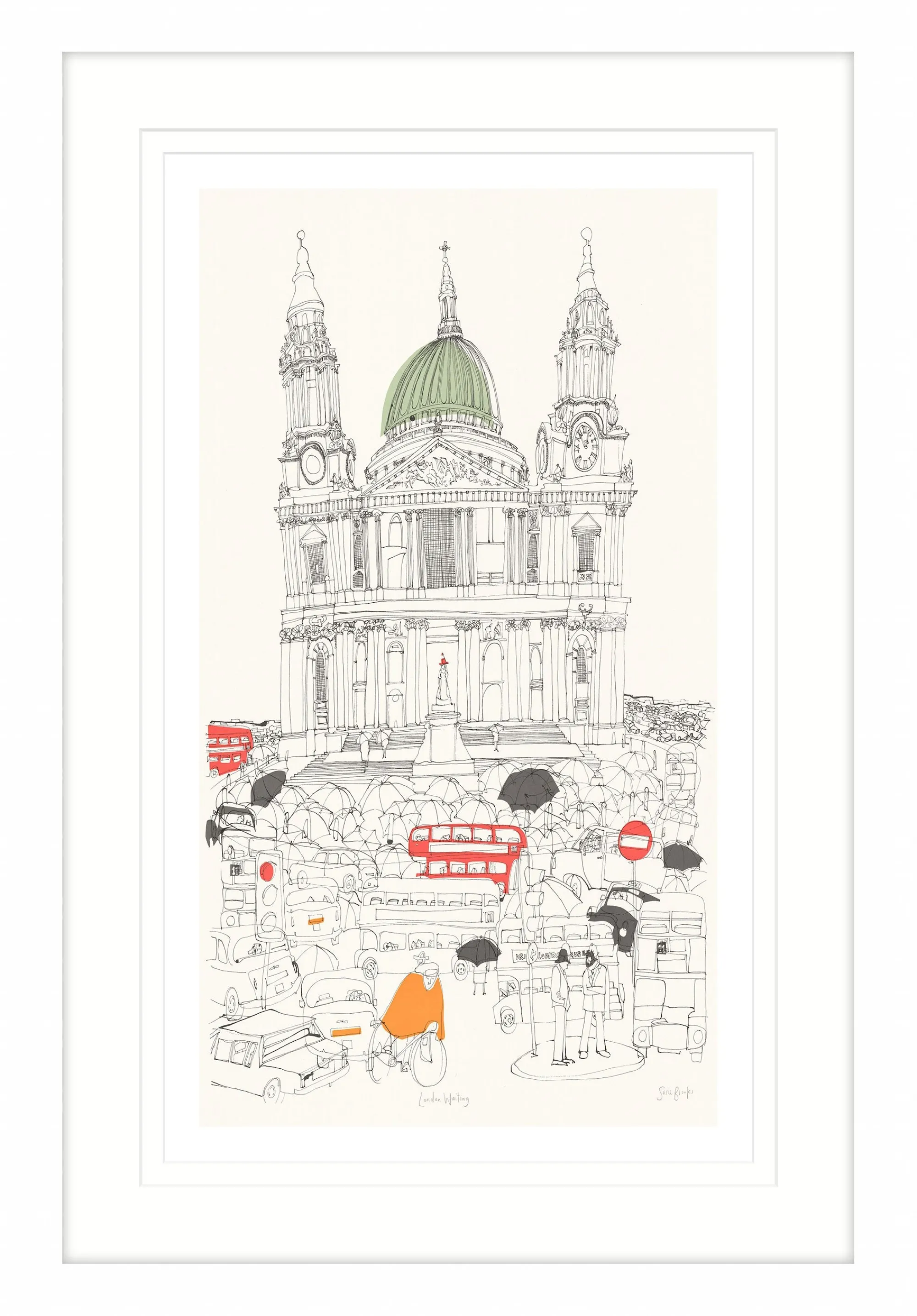 London|Framed Prints*Whistlefish London Waiting Framed Print