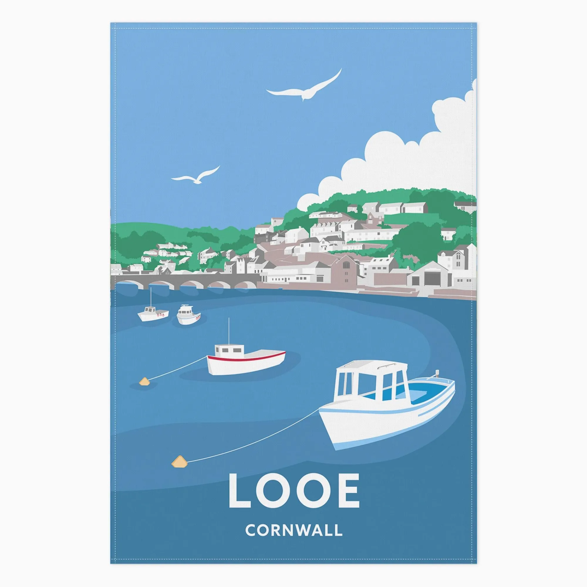 Under £20|Under £10*Whistlefish Looe Cornwall Tea Towel