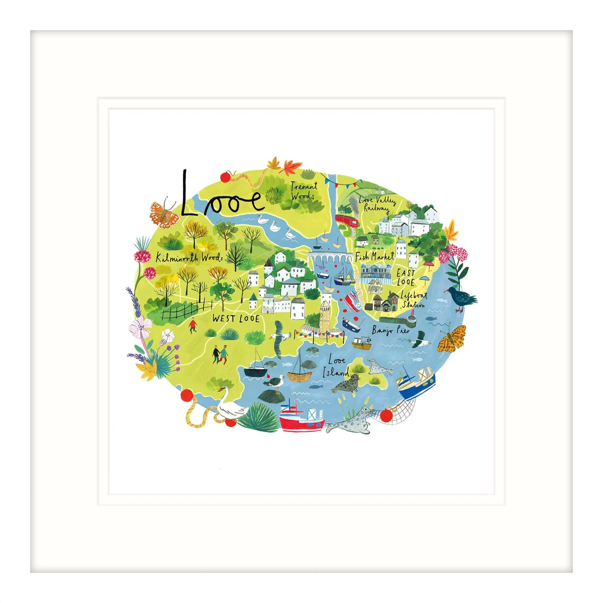 Cornwall|Framed Prints*Whistlefish Looe Framed Print