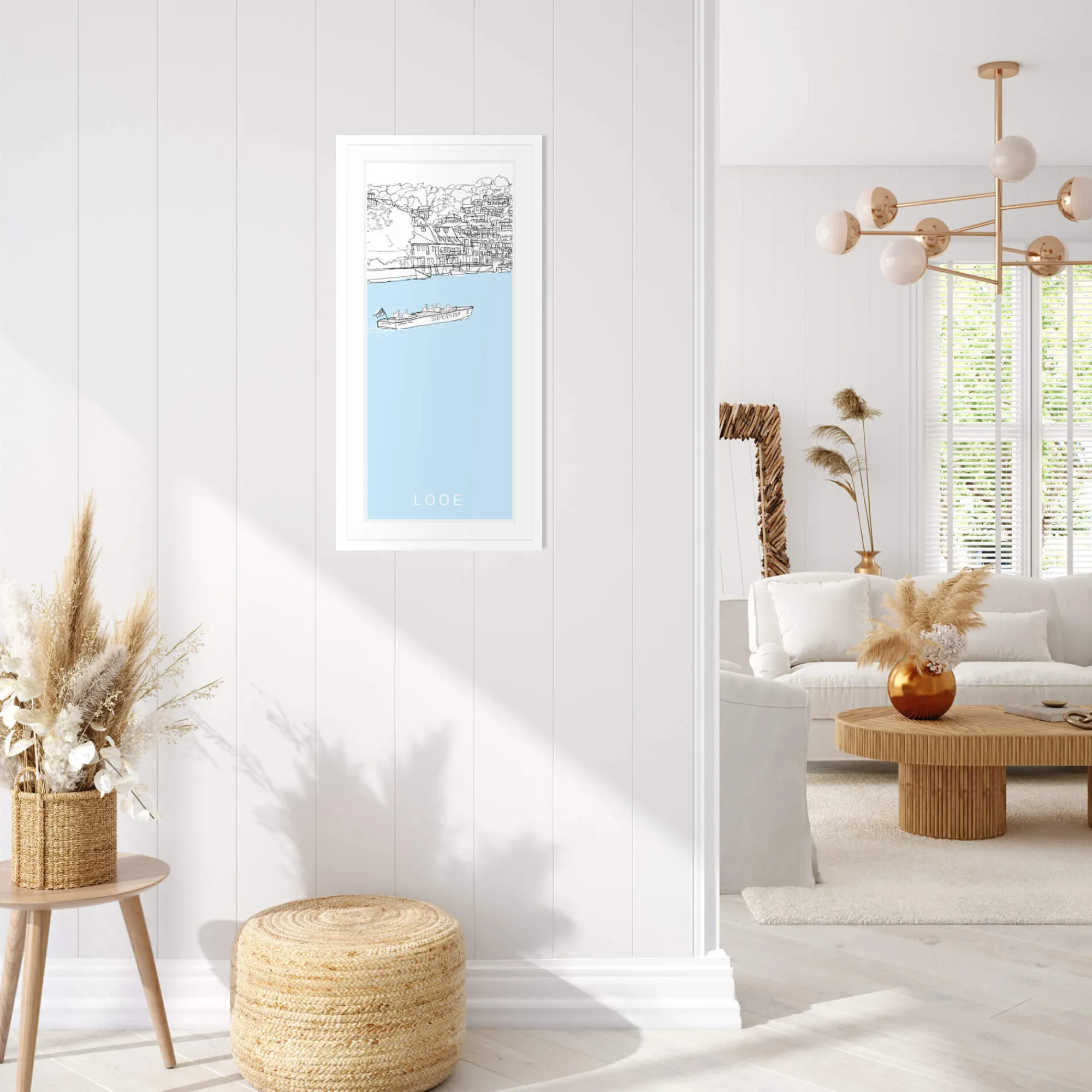 Cornwall|Framed Prints*Whistlefish Looe Superstar Long Framed Print