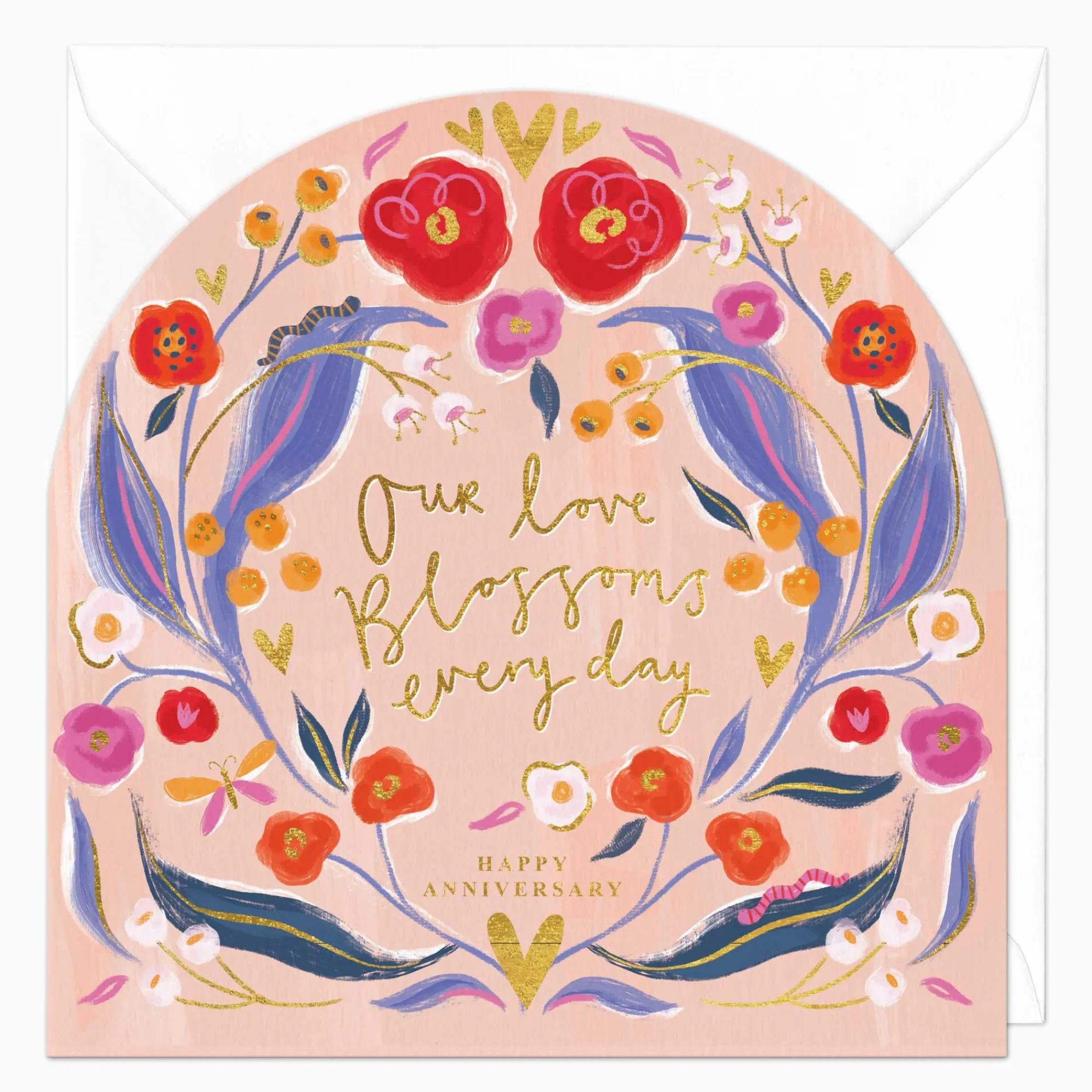 Anniversary*Whistlefish Love Blossoms Anniversary Arch Card