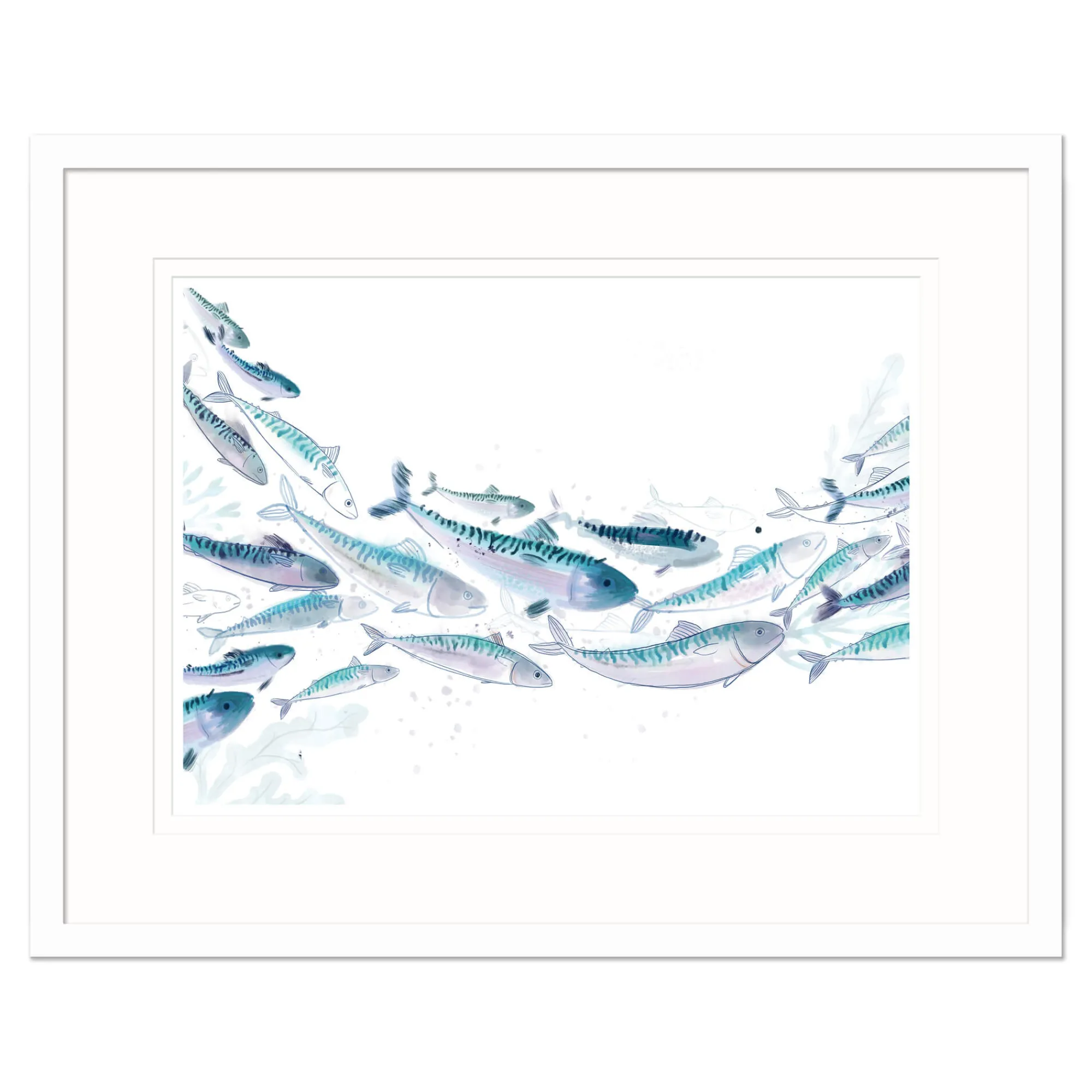 Framed Prints*Whistlefish Mackerel Shoal Framed Print