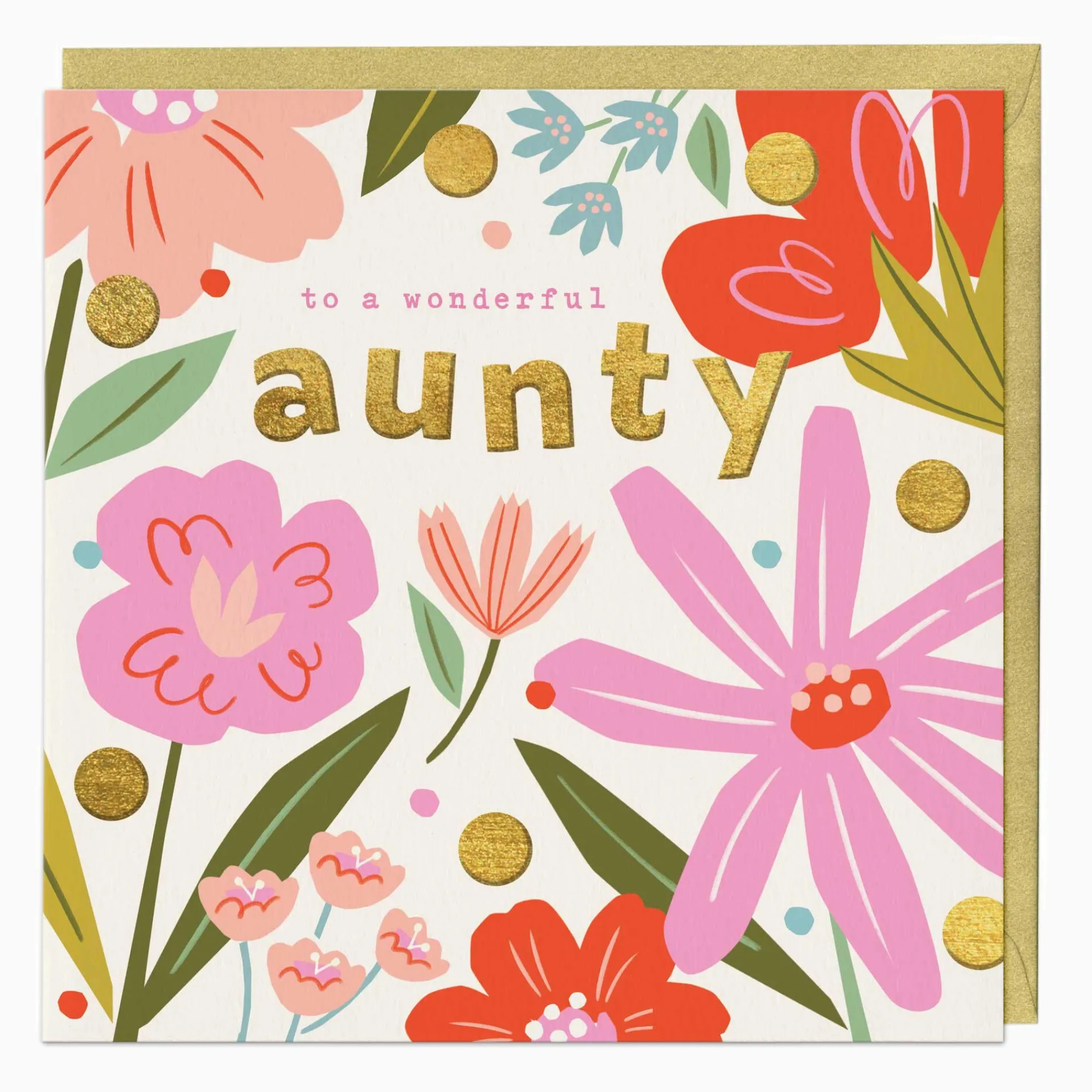 Mother's Day|Just To Say*Whistlefish Modern Floral Aunty Art Card