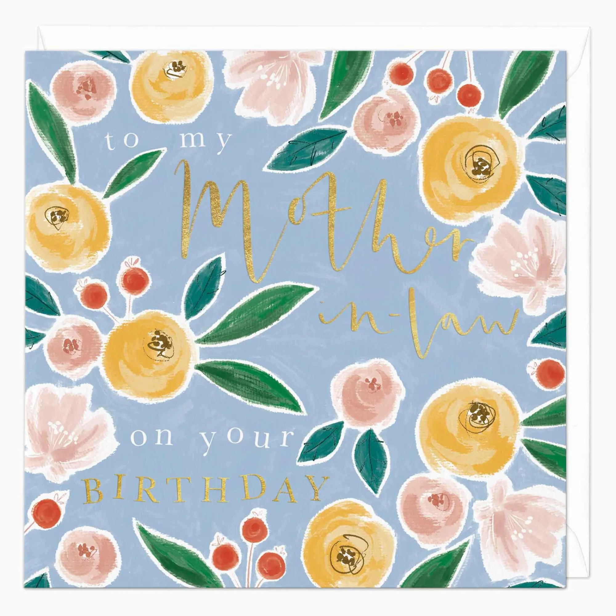 Birthday|For Relatives*Whistlefish Mother-In-Law Florals Birthday Card