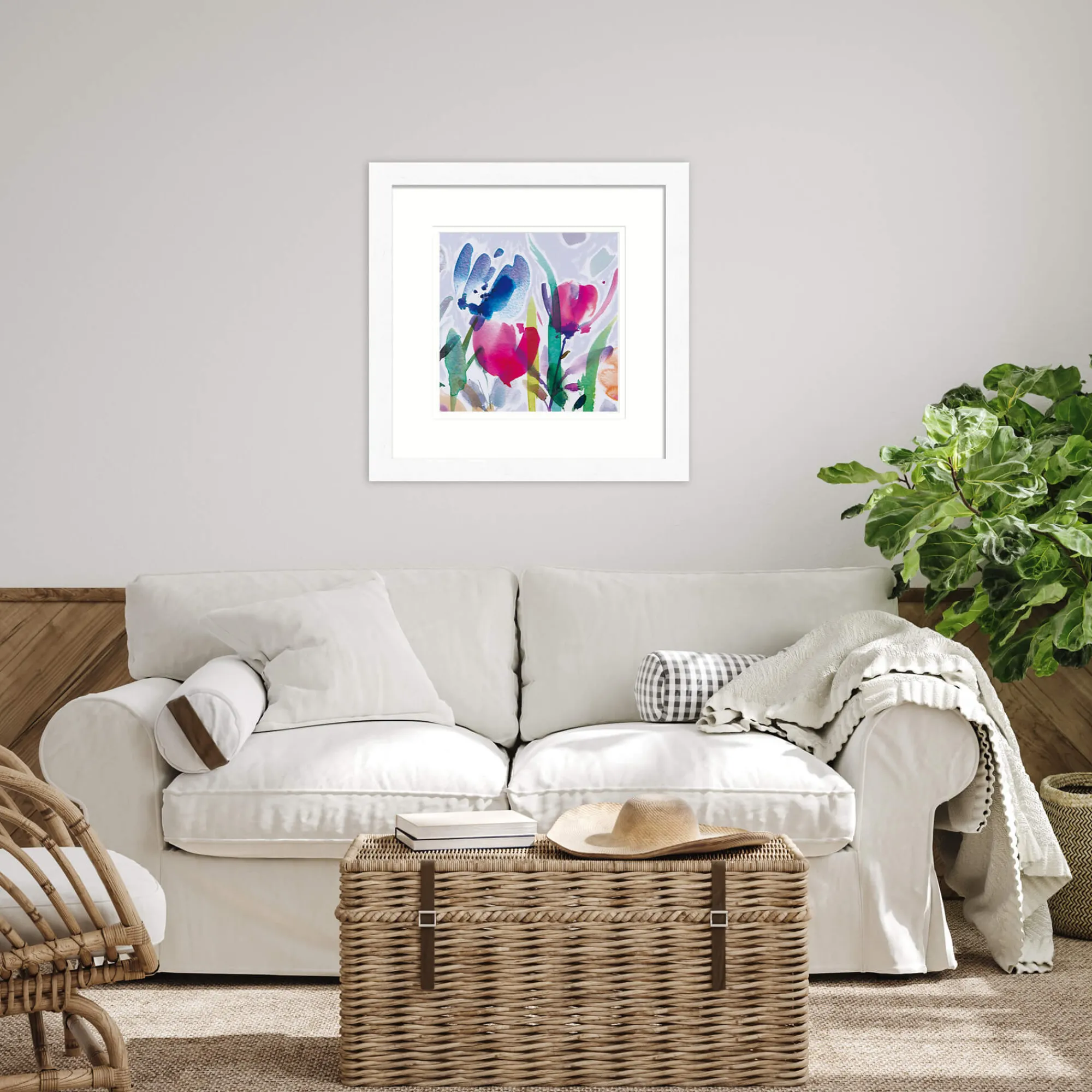 Floral & Flowers|Framed Prints*Whistlefish Multi Blooms Medium Framed Print
