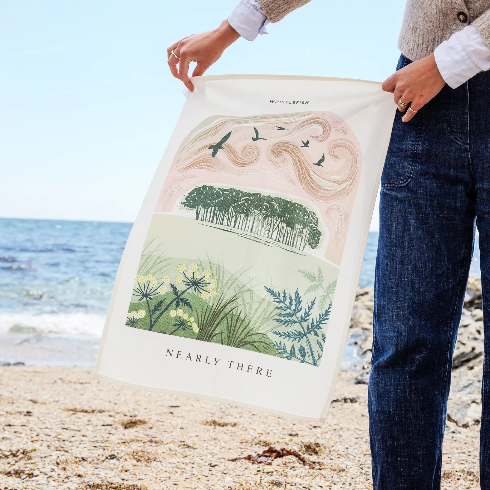 Under £20|Under £10*Whistlefish Nearly There Arched Lino Tea Towel