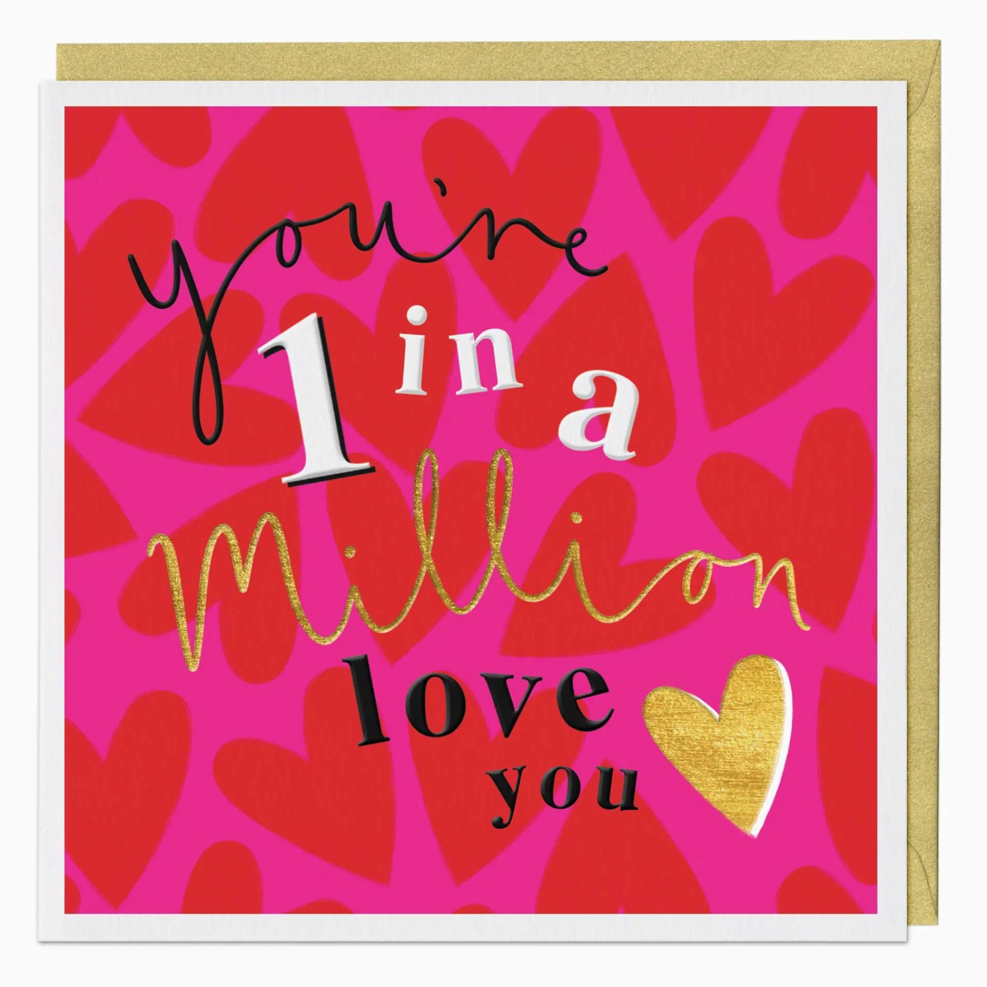 Valentine's Day|Mother's Day*Whistlefish Neon Hearts 1 In A Million Card