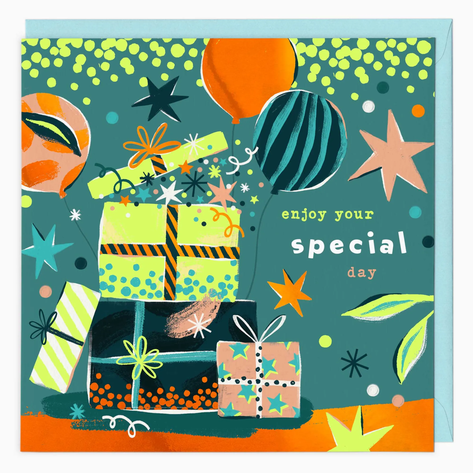 Birthday|For Children*Whistlefish Neon Presents Birthday Card