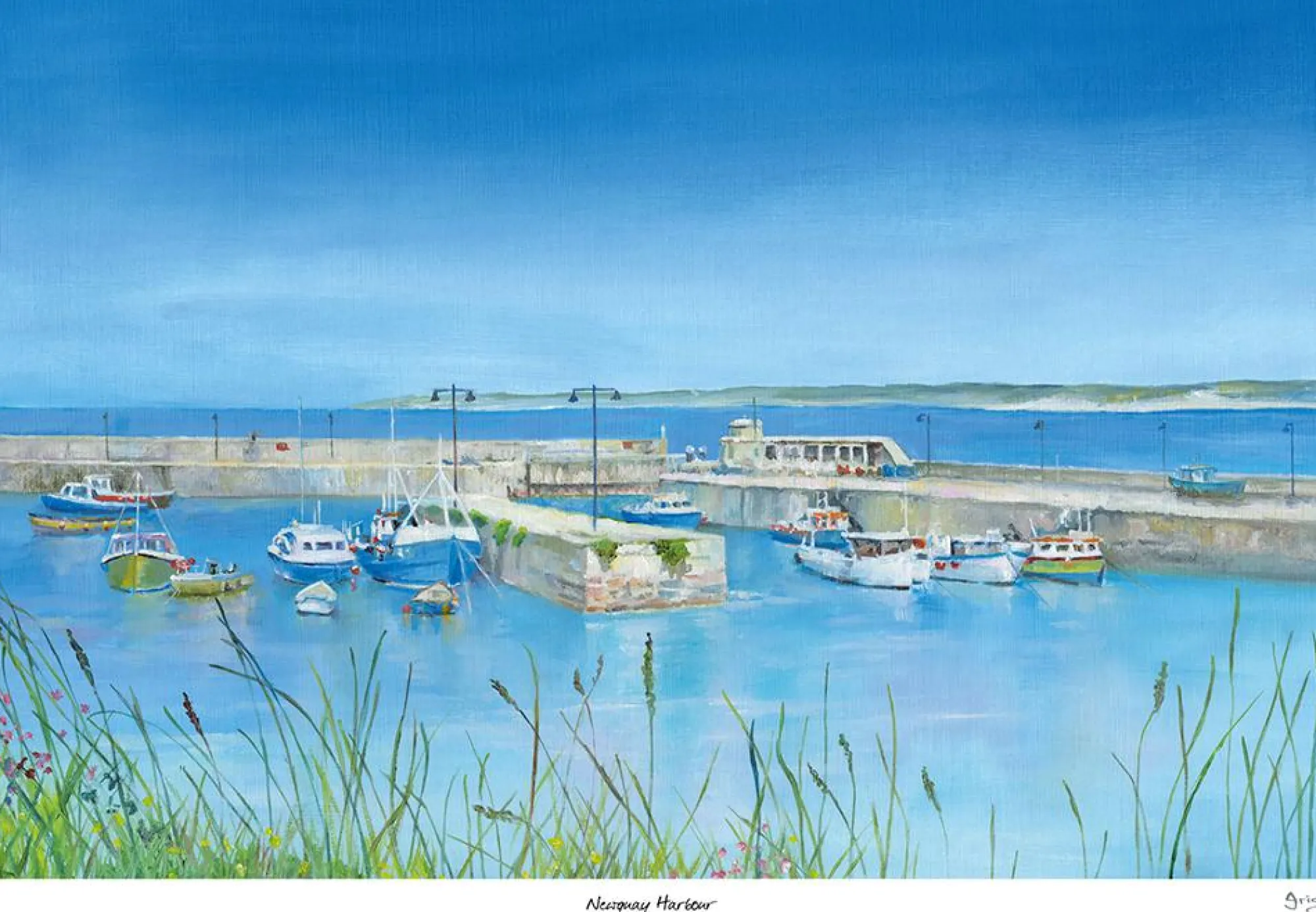 Unframed Prints*Whistlefish Newquay Harbour Art Print