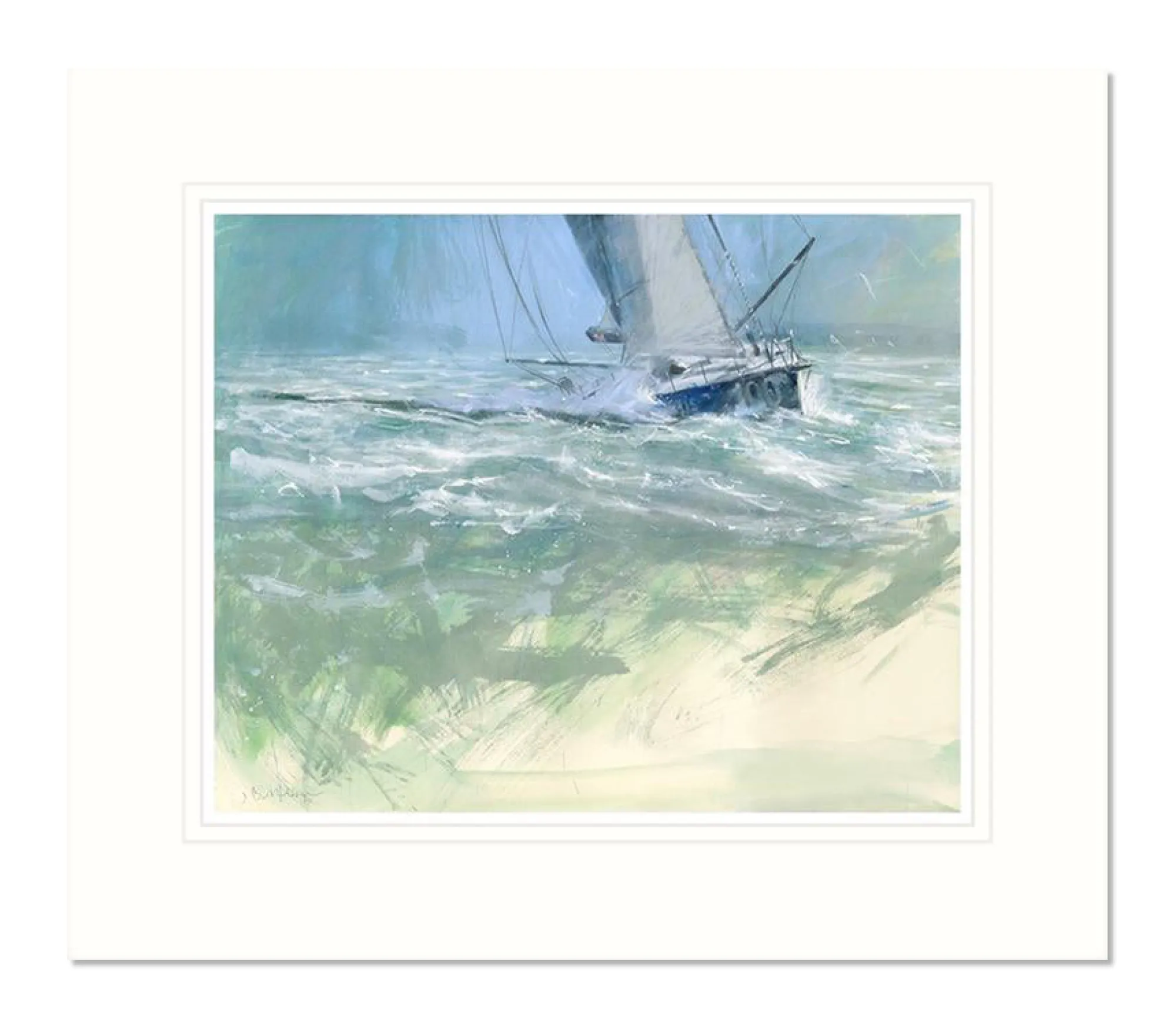 Mounted Prints*Whistlefish Ocean Racer In Solent Mounted Print