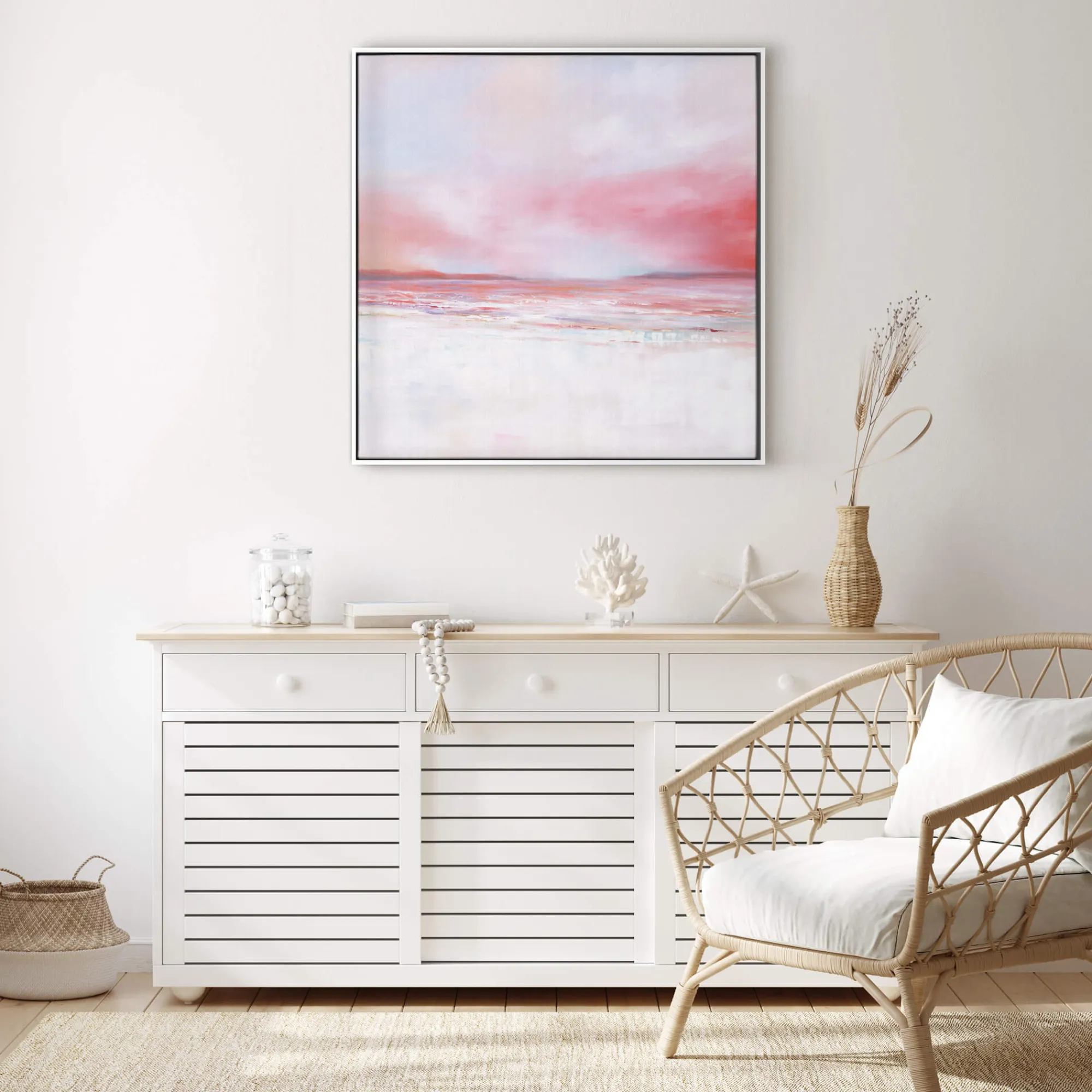 Coastal Scenes|Framed Canvas*Whistlefish Oceanfront Haze Large Framed Canvas