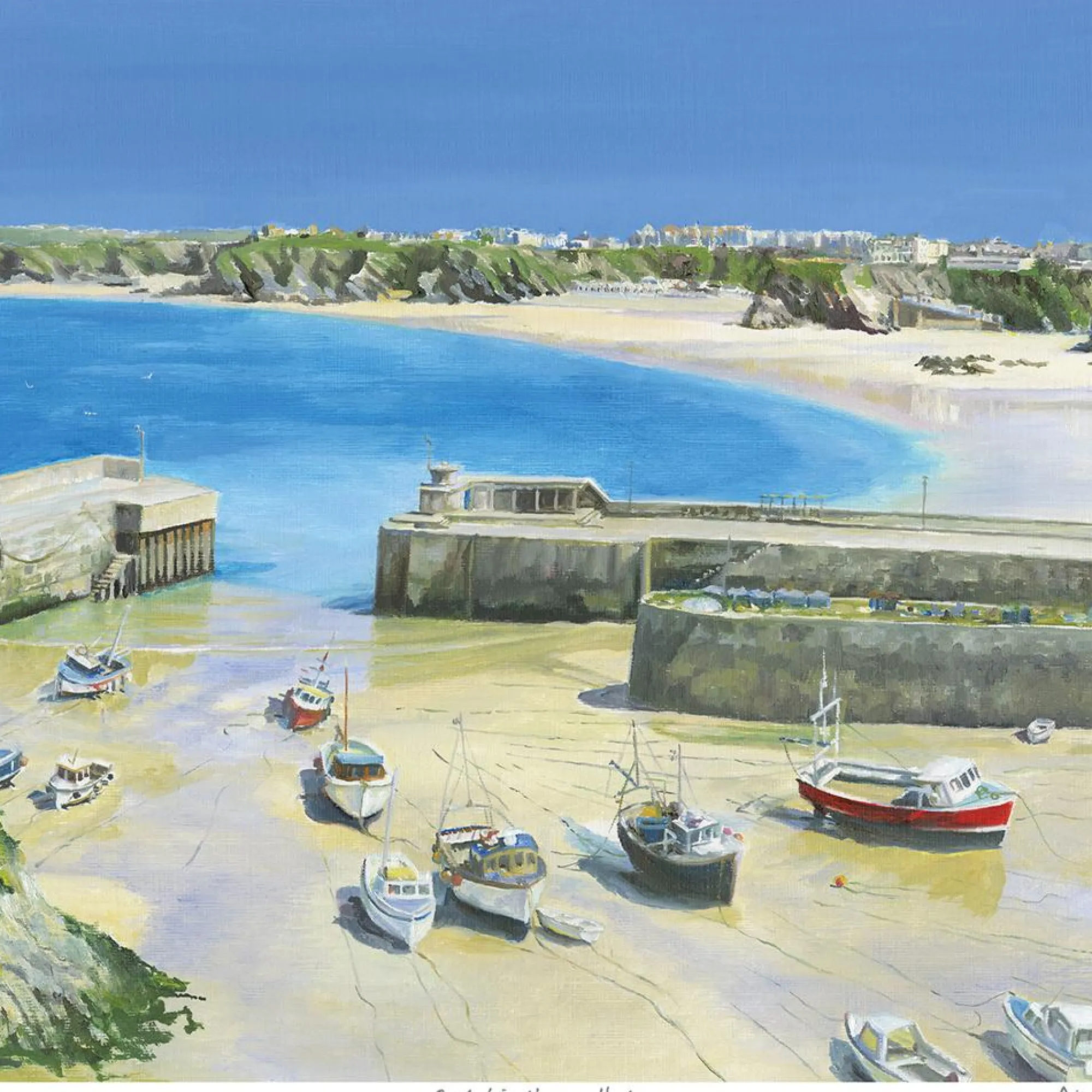 Unframed Prints*Whistlefish Overlooking Newquay Harbour Art Print