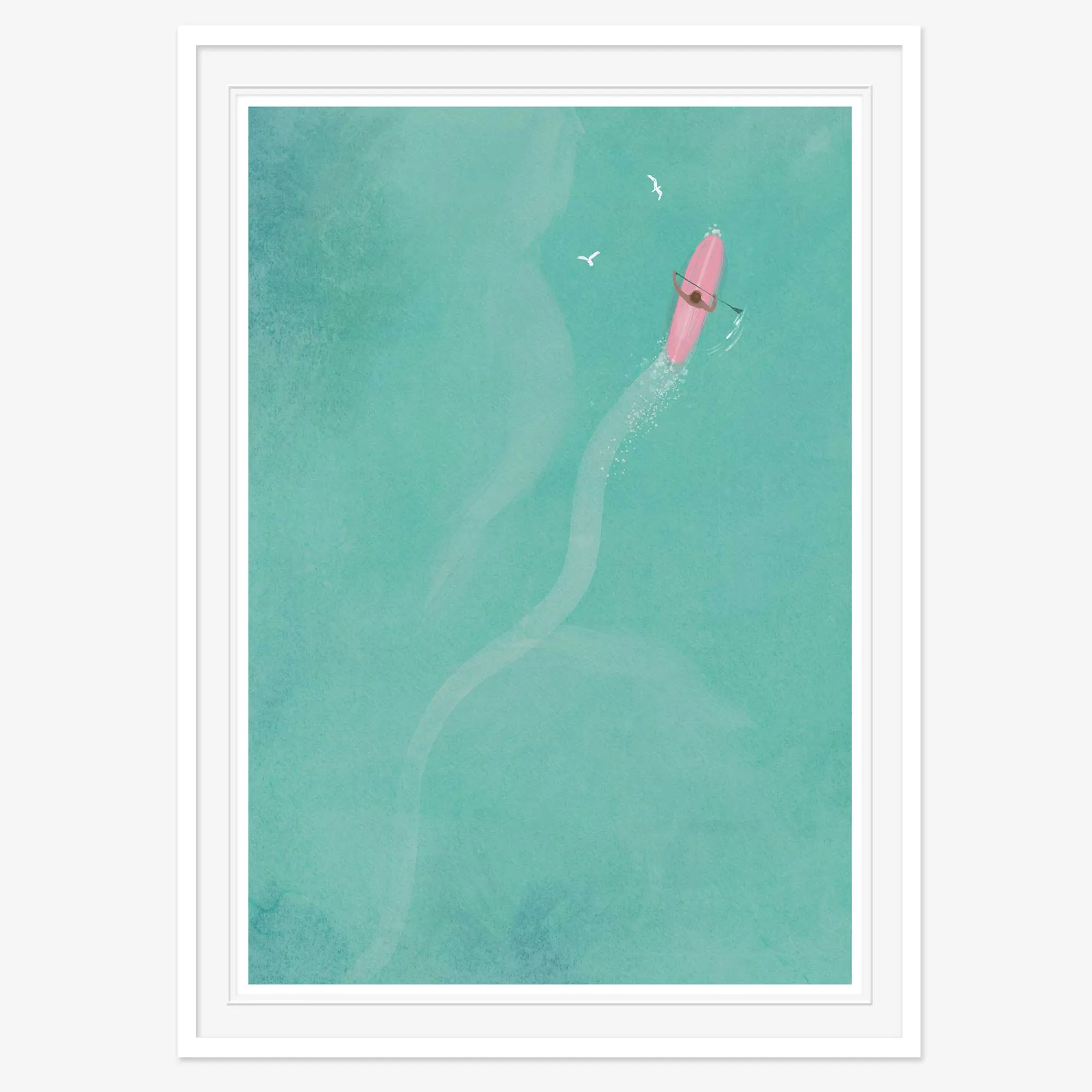 Framed Prints*Whistlefish Paddleboarder Small Framed Print