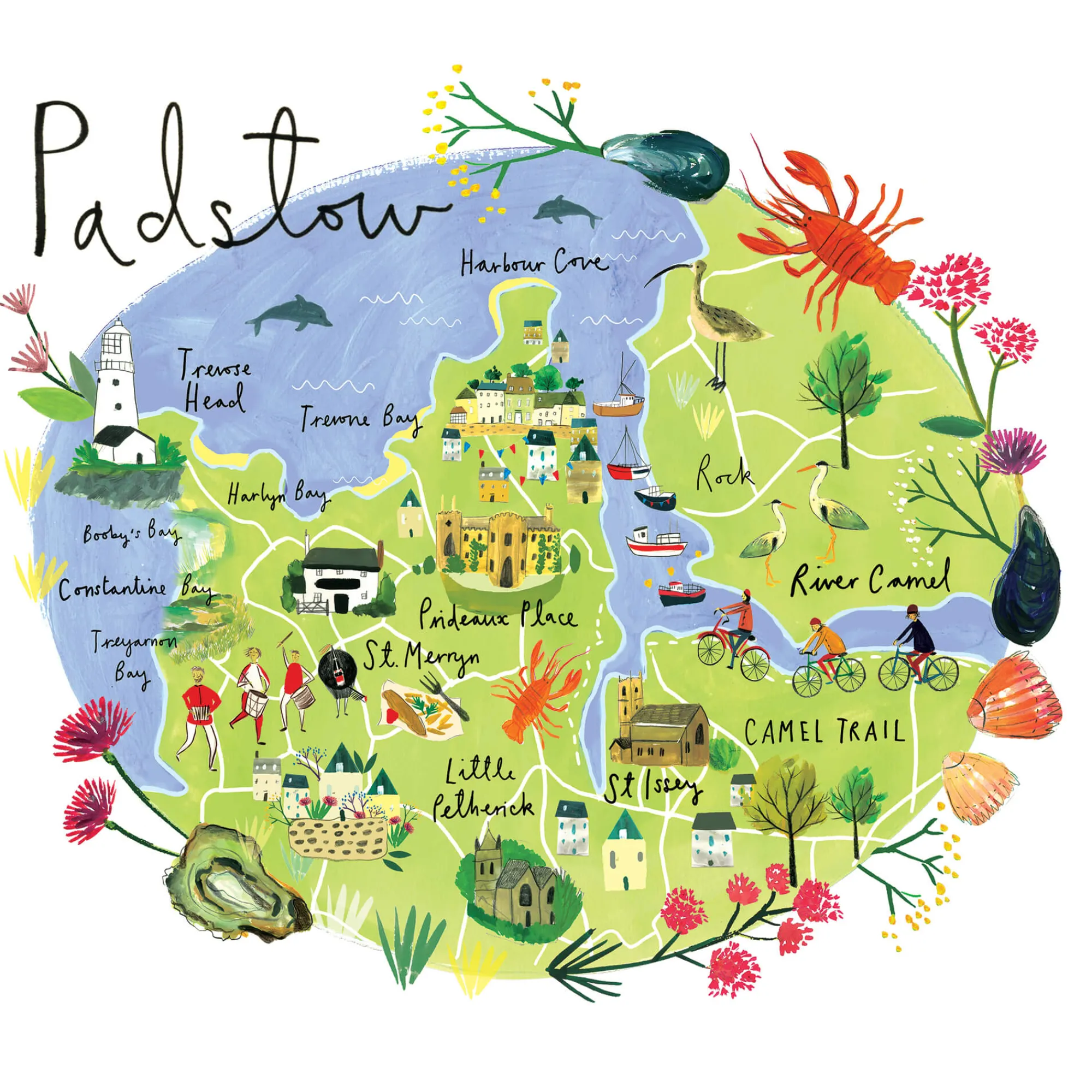 Unframed Prints*Whistlefish Padstow Art Print