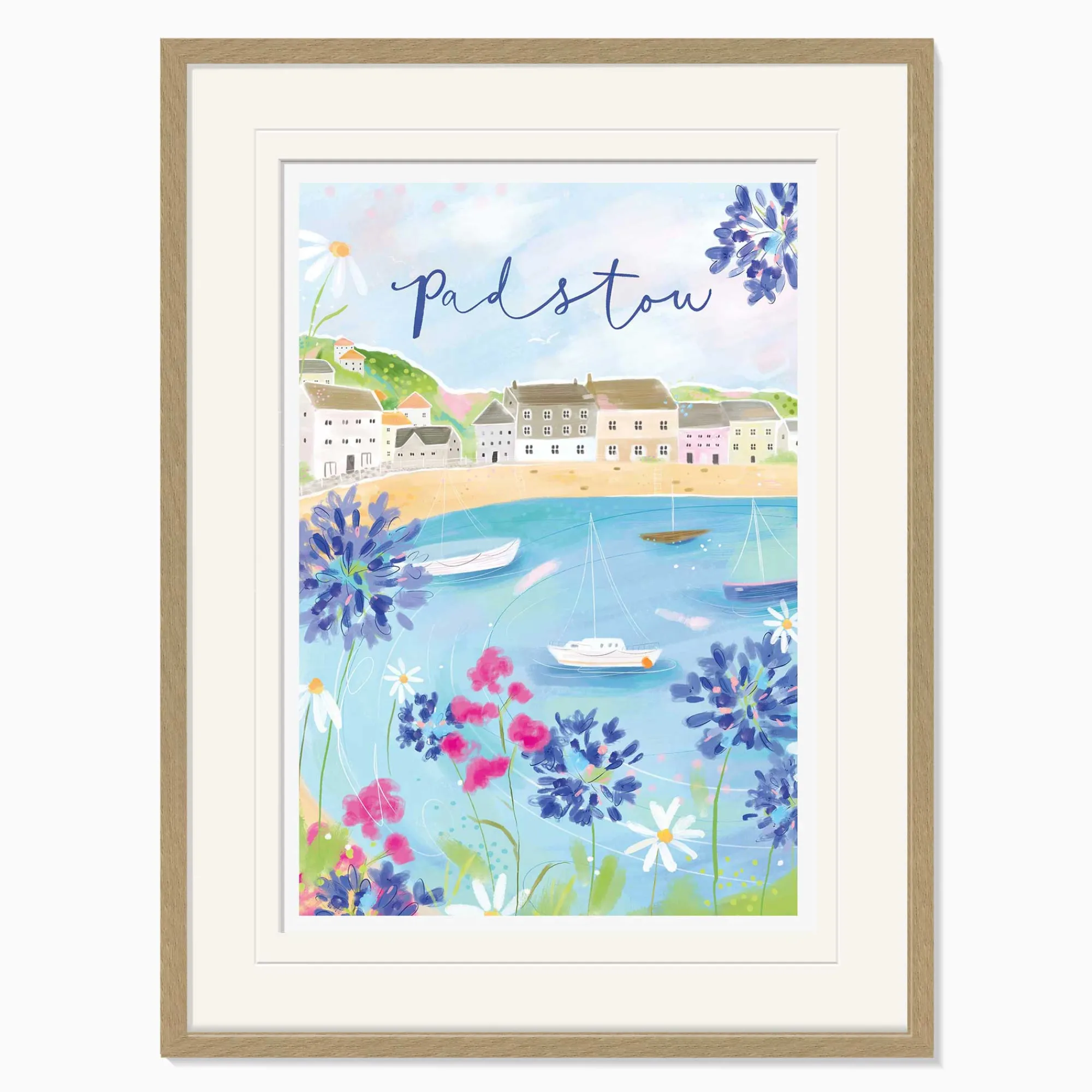 Padstow|Cornwall*Whistlefish Padstow Large Framed Print