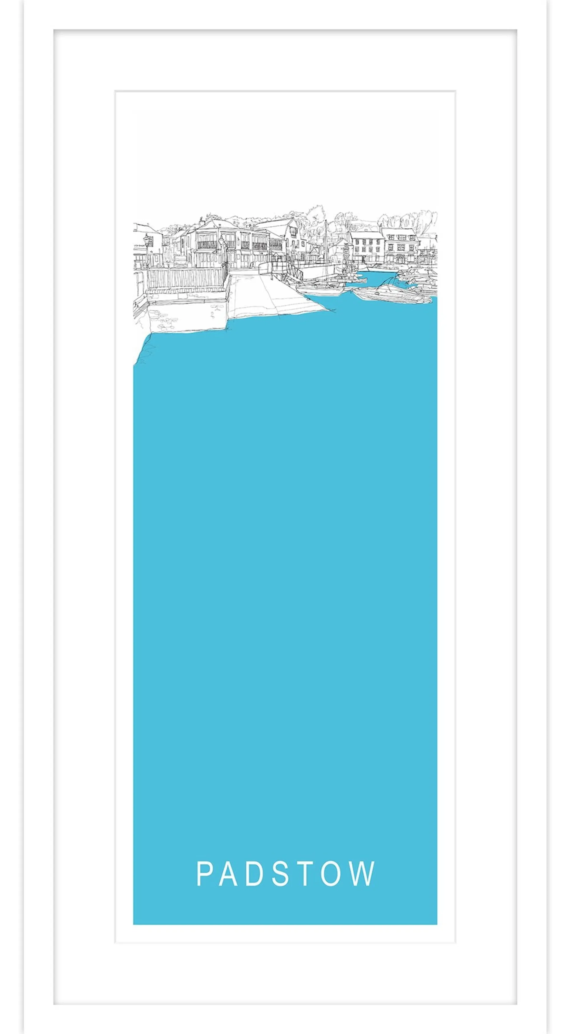 Padstow|Cornwall*Whistlefish Padstow Pucelli's Long Framed Print