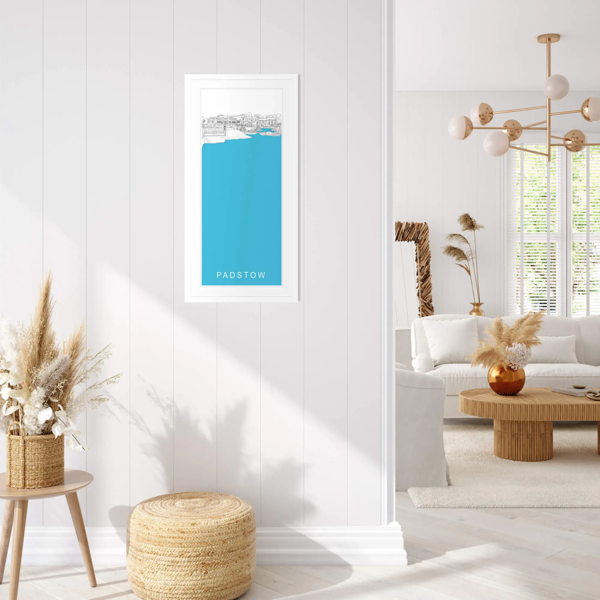 Padstow|Cornwall*Whistlefish Padstow Pucelli's Long Framed Print