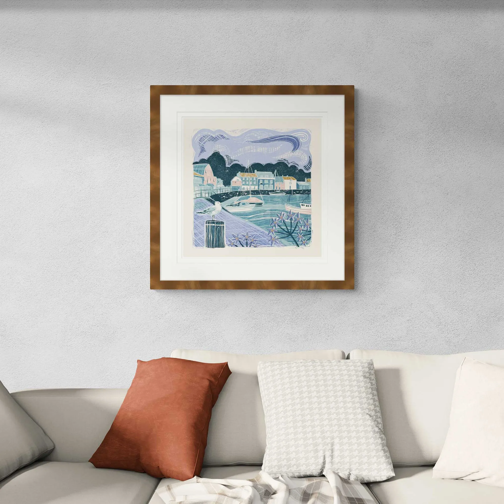 Unframed Prints*Whistlefish Padstow Quay Summer Art Print