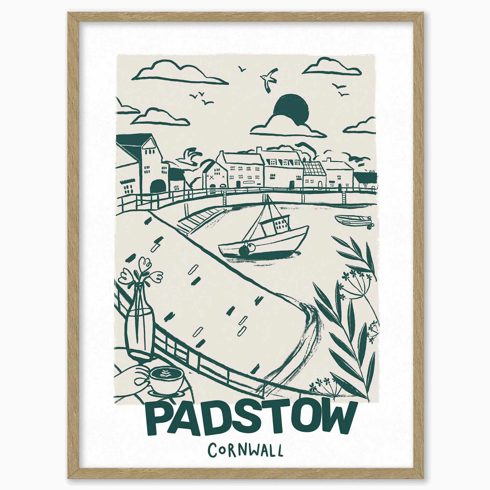 Padstow*Whistlefish Padstow Small Framed Print