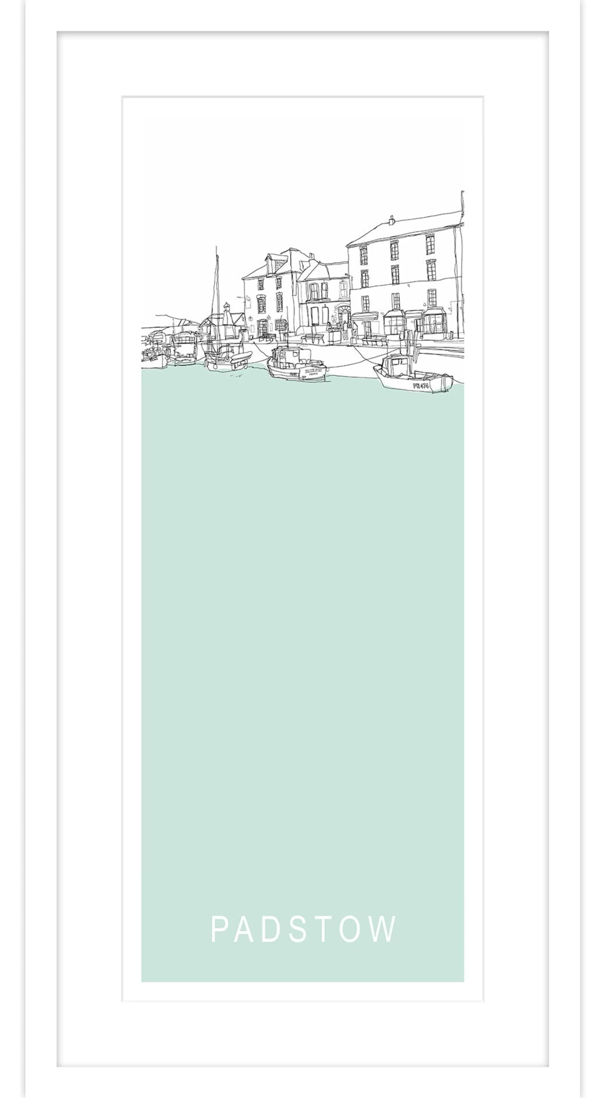 Padstow|Cornwall*Whistlefish Padstow South Quay Long Framed Print