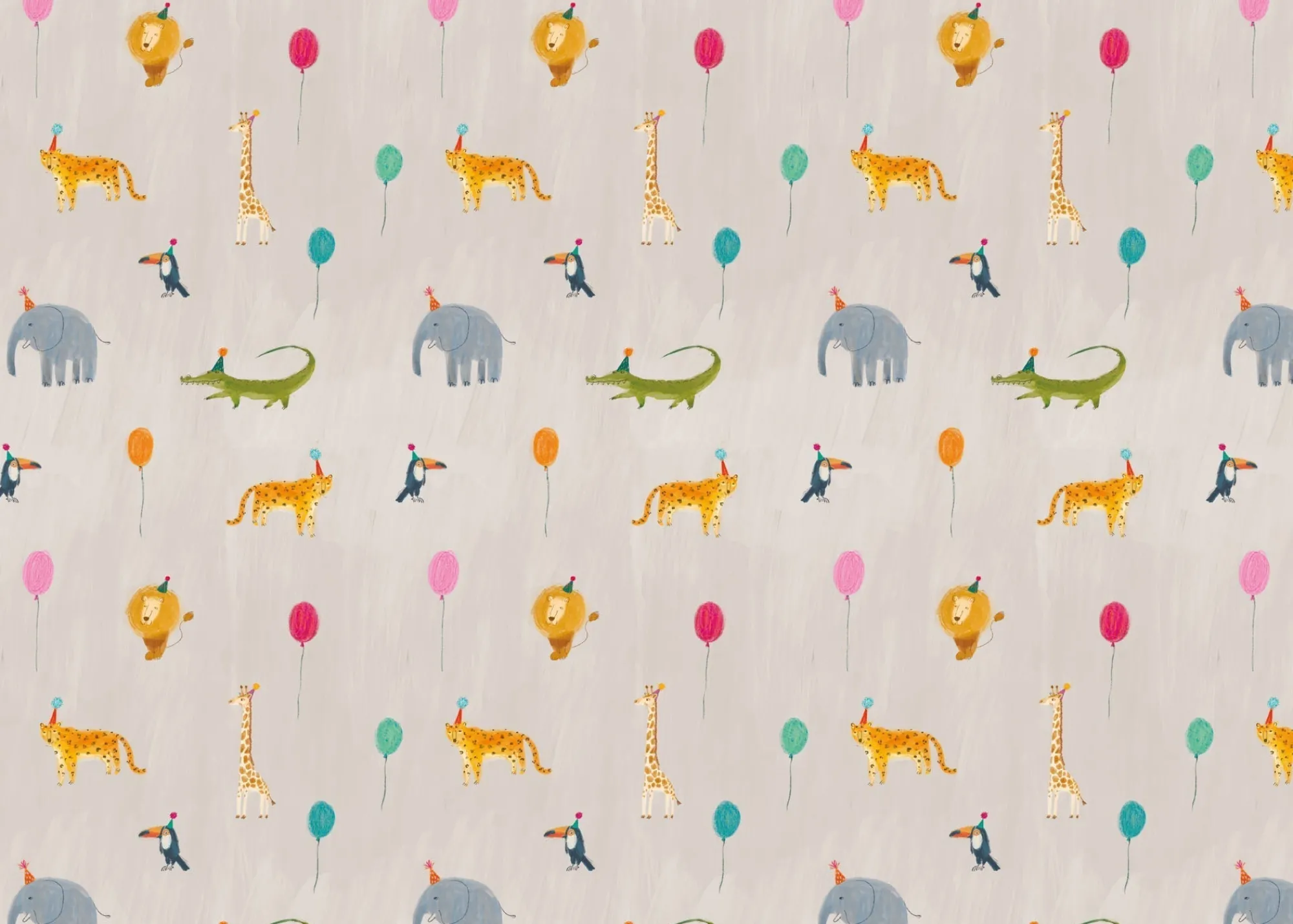 Gift Wrap|Birthday*Whistlefish Party Animals Wrapping Paper