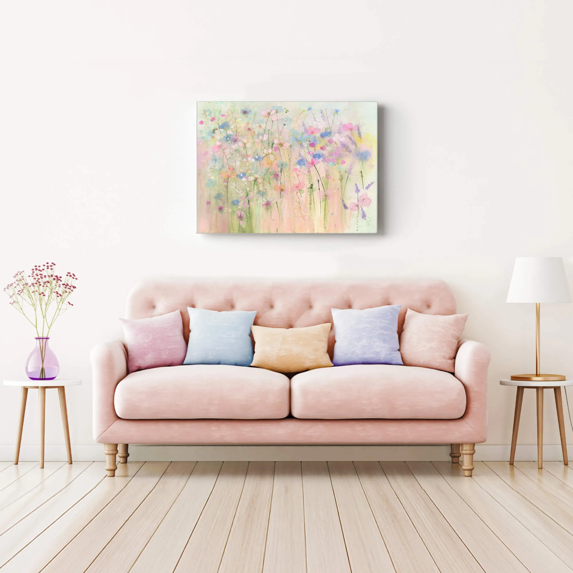 Floral & Flowers|Canvas*Whistlefish Pastel Blooms Canvas