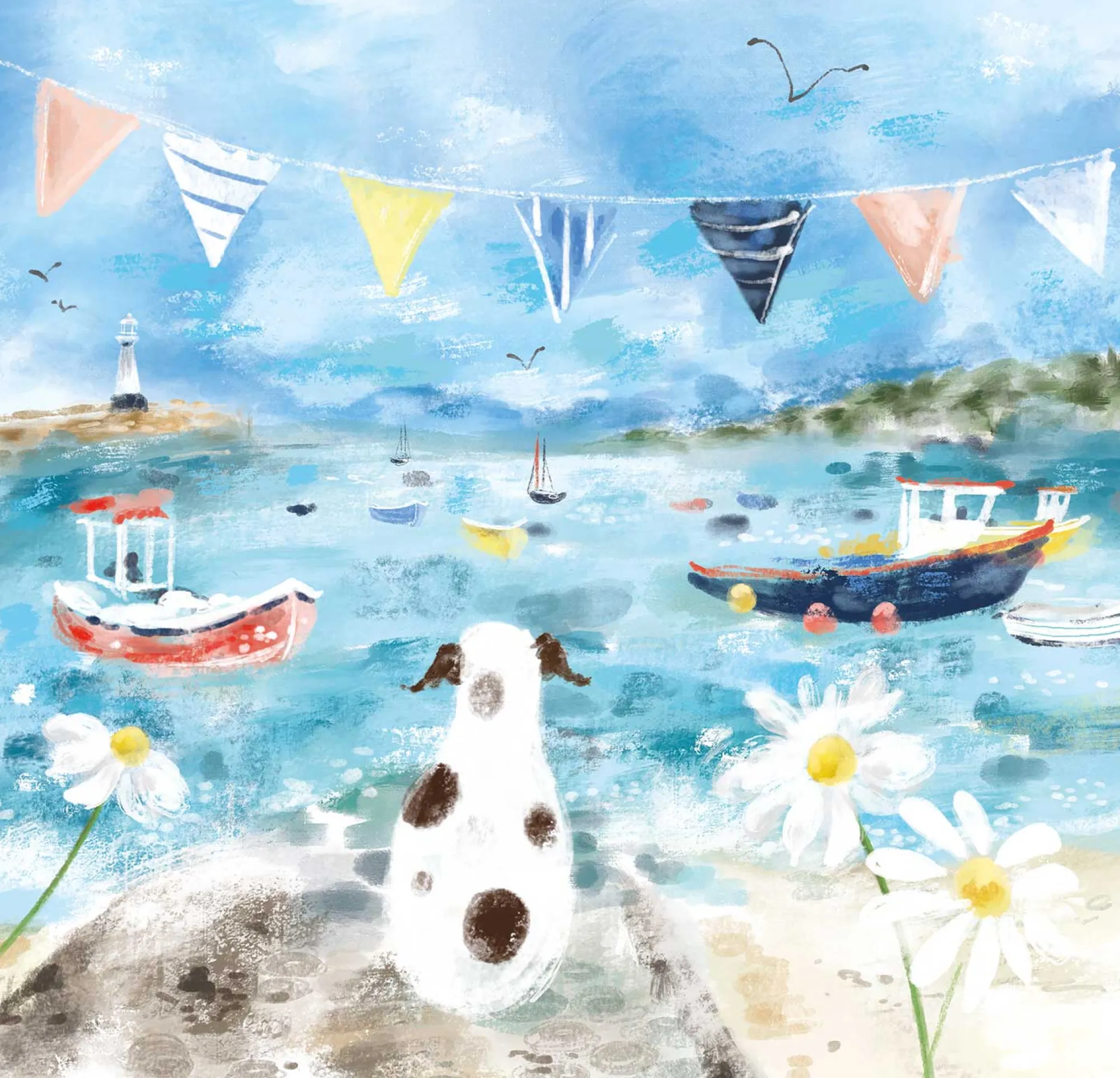 Floral & Flowers|Coastal Scenes*Whistlefish Patch at the Harbour Framed Canvas