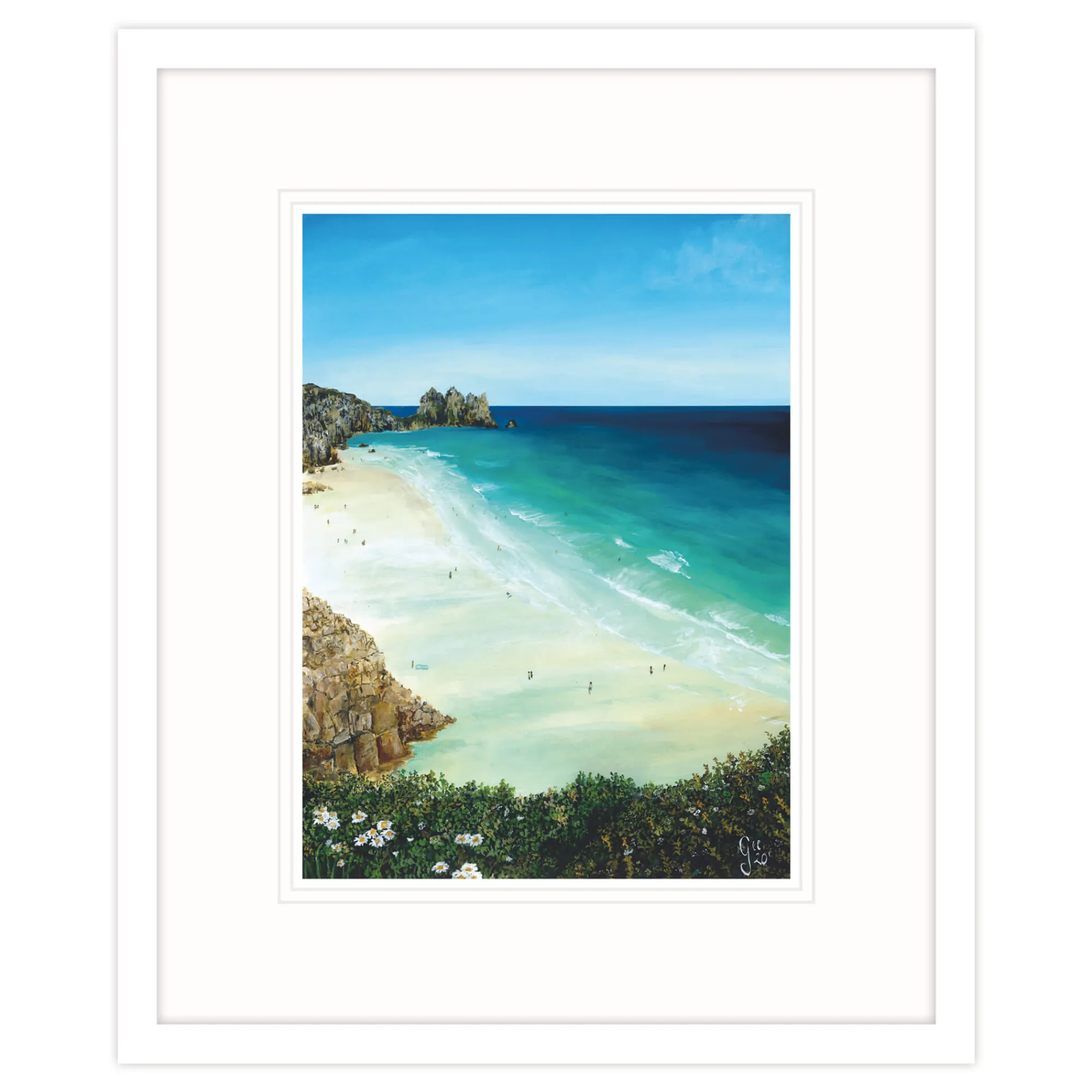 Cornwall|Coastal Scenes*Whistlefish Pedn Vounder Beach Framed Print