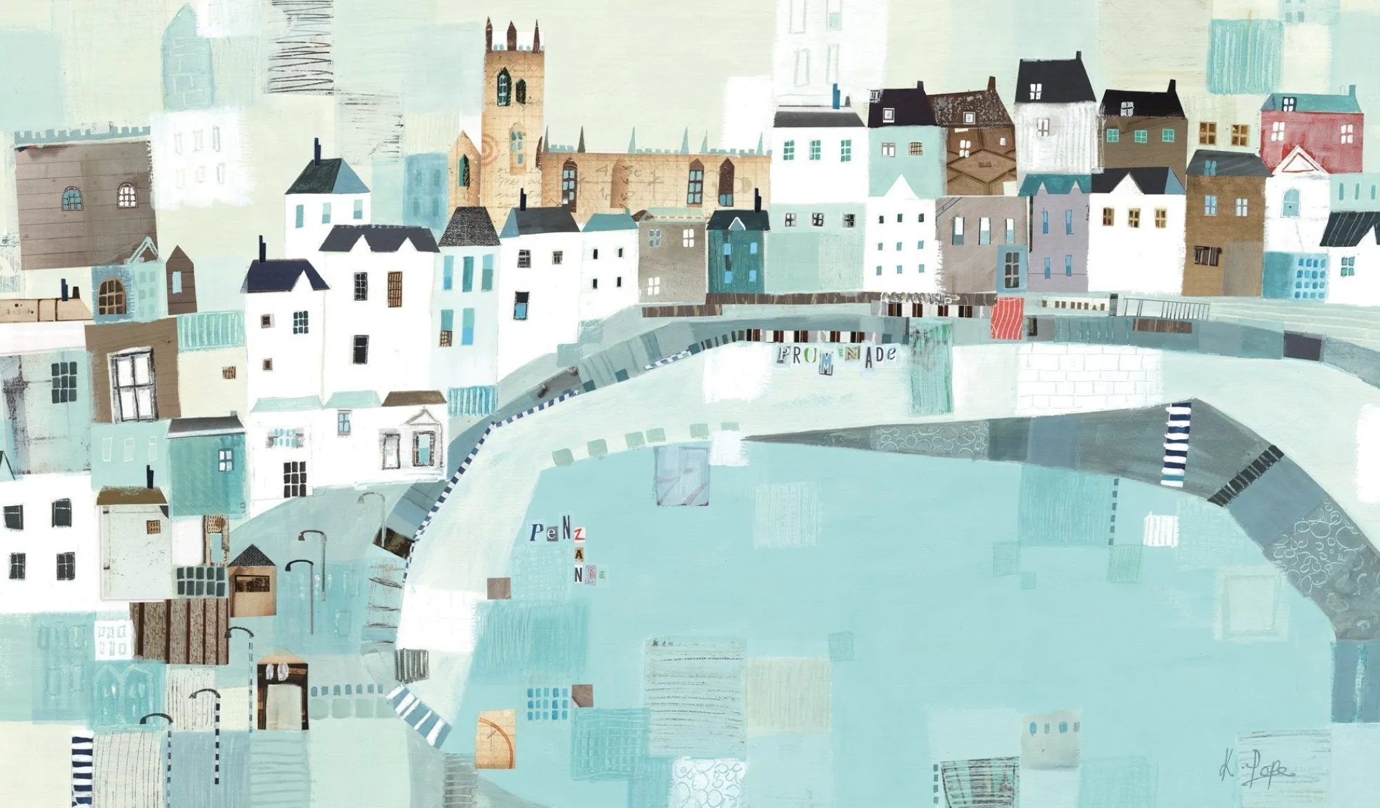 Unframed Prints*Whistlefish Penzance Promenade Art Print