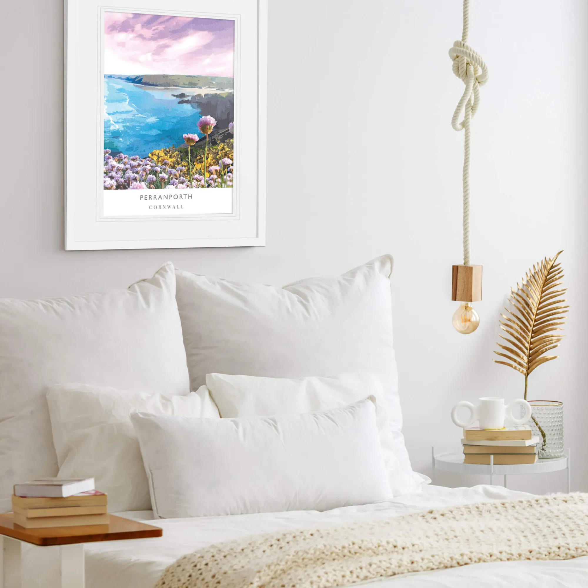 Cornwall|Travel*Whistlefish Perranporth Coastal Travel Framed Print