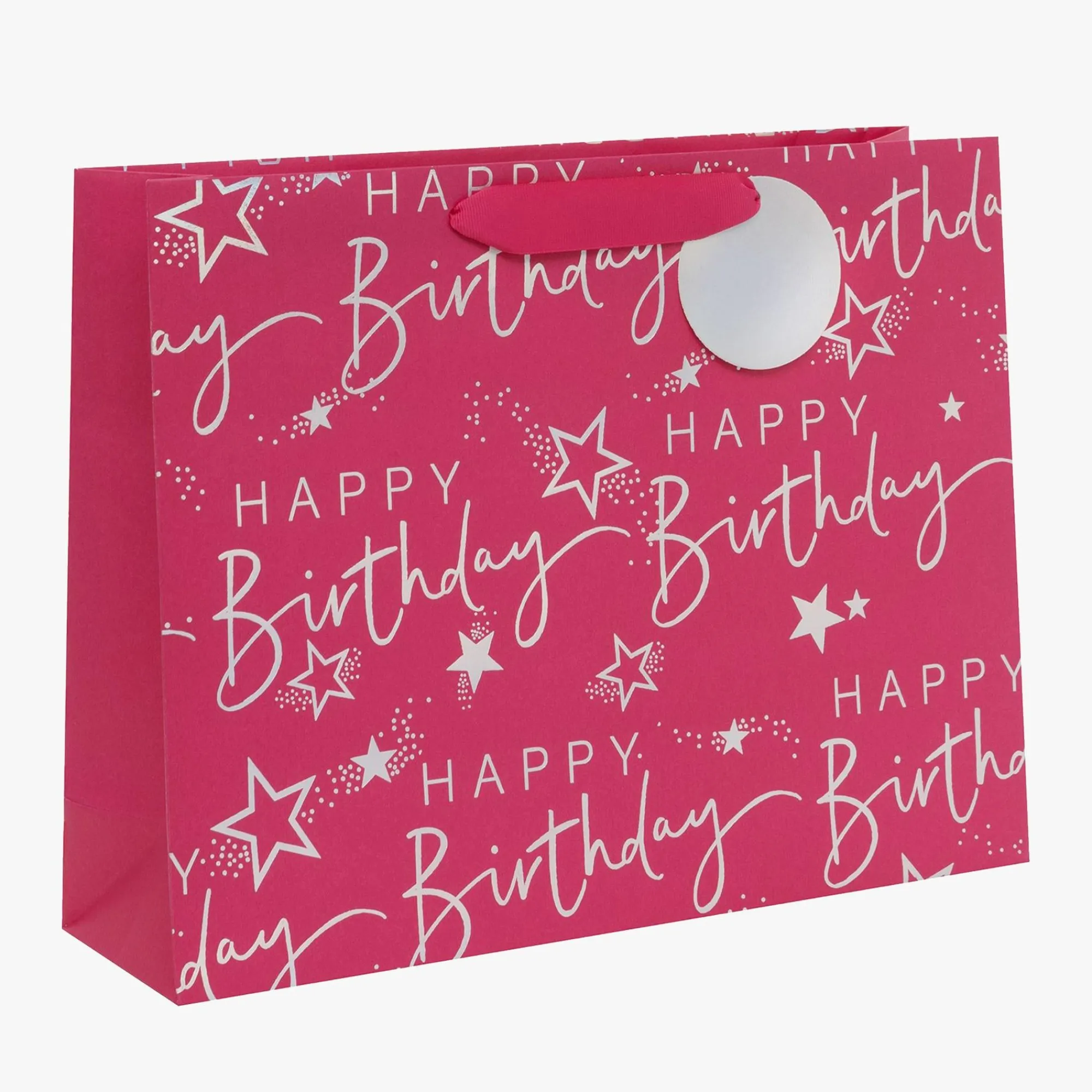 Gift Bags|Gift Bags*Whistlefish Pink Happy Birthday Large Gift Bag