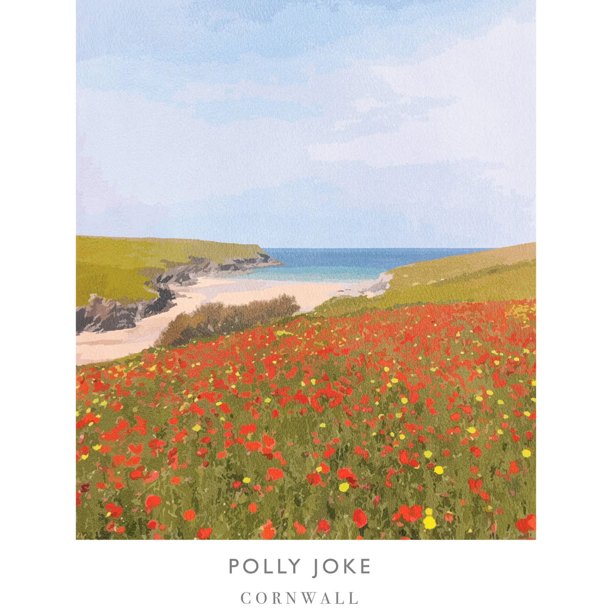 Unframed Prints*Whistlefish Polly Joke Poppies Art Print