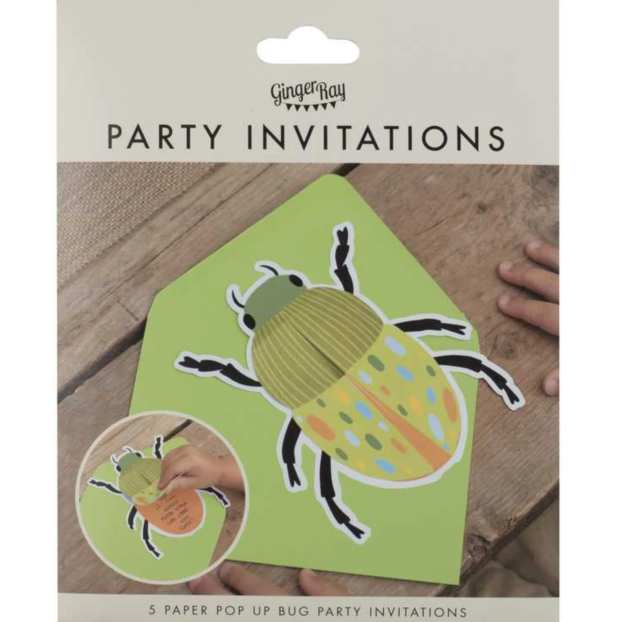 Birthday|Animal*Whistlefish Pop Up Bug Party Invitations
