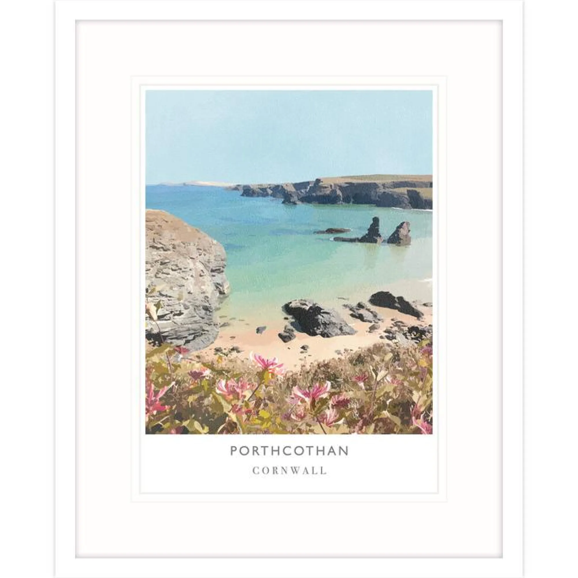 Travel|Framed Prints*Whistlefish Porthcothan Large Framed Print